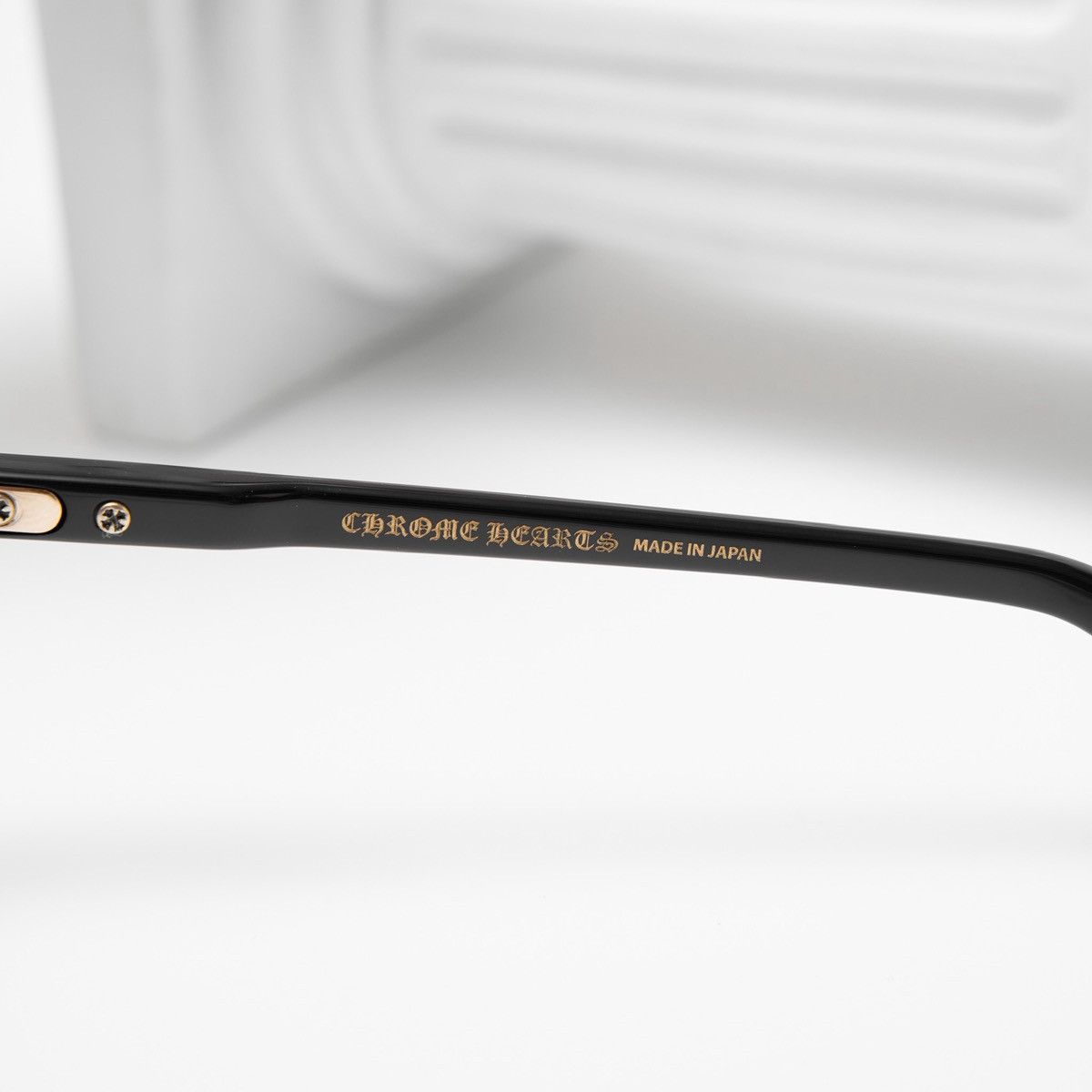 Chrome Hearts CHROME HEARTS BLAZIN MATTE BLACK/GOLD PLATED-BLACK-PLASTIC GLASSES Size ONE SIZE - 4 Thumbnail