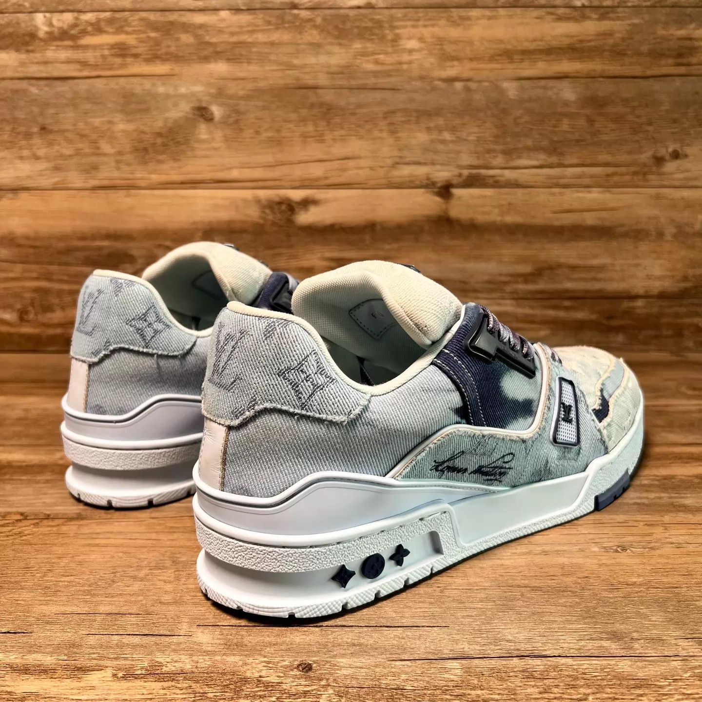 Louis Vuitton LV Denim Tie-Dye Washed Trainer UK9 43 Size US 10 / EU 43 - 3 Thumbnail