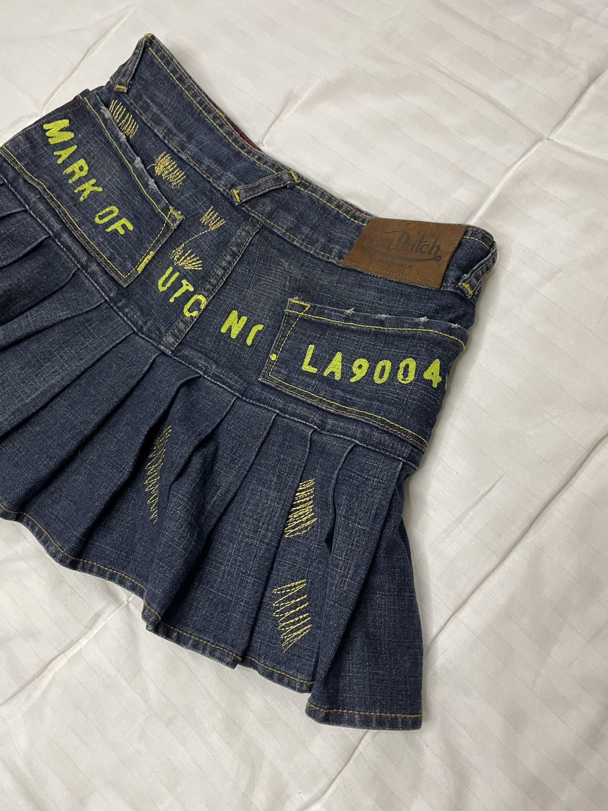 Von Dutch Vintage Rare Y2K Von Dutch Mini Skirt Big Logo Size 27" / US 4 / IT 40 - 13 Thumbnail