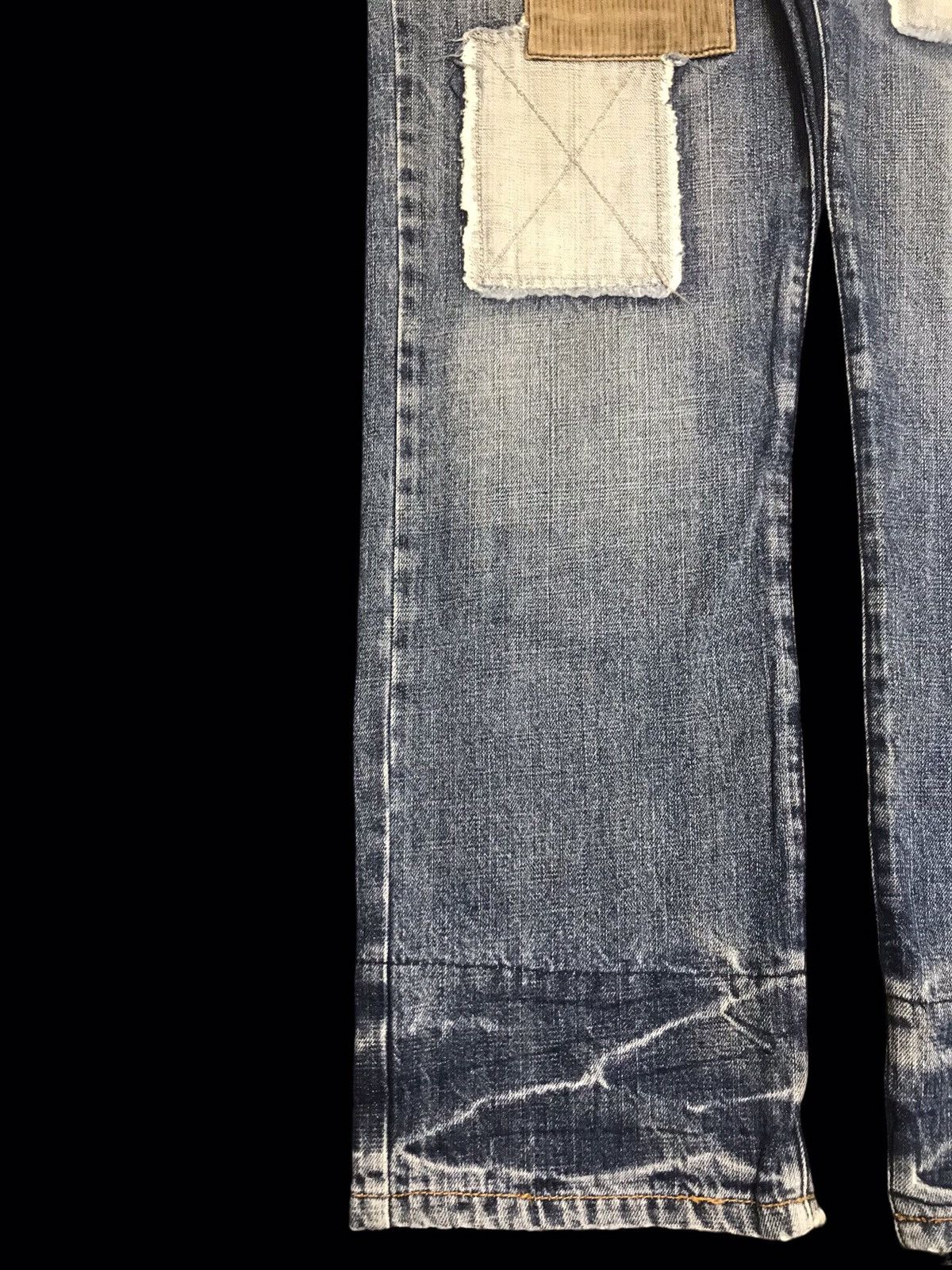 Japanese Brand 💥DENIM ART💥SACRIFICE Japan Destroyed Patchwork Denim F156 Size US 34 / EU 50 - 8 Thumbnail