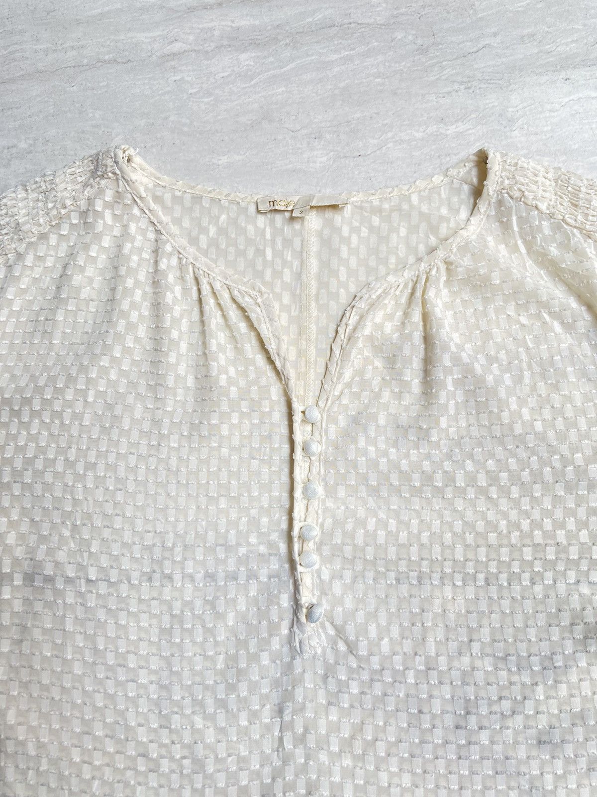 Maje MAJE White Motive Dress Size M / US 6-8 / IT 42-44 - 4 Thumbnail