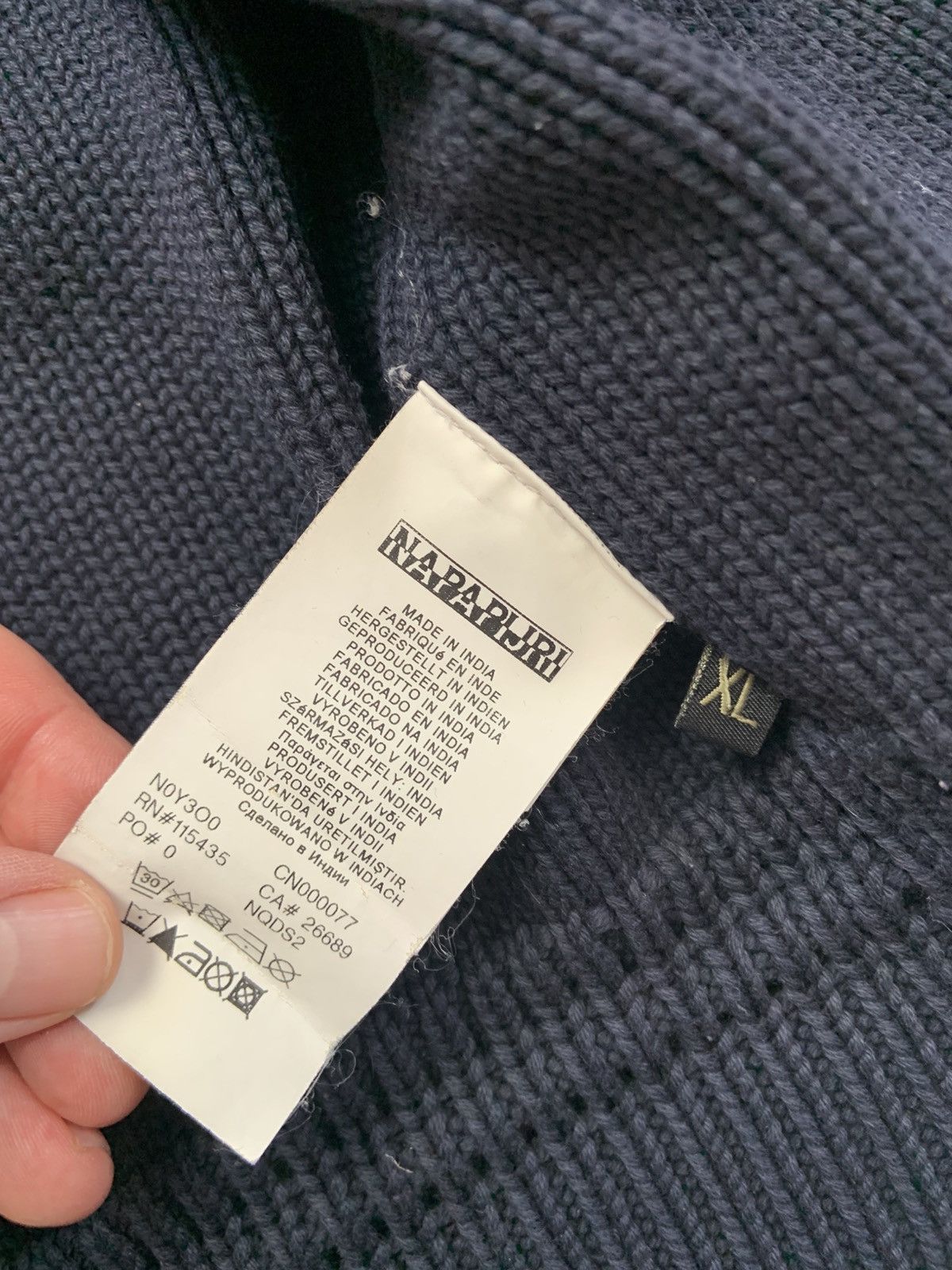 Napapijri Napapijri Women Blue Knitted Zip Hooded Sweater Size XL Size XL / US 12-14 / IT 48-50 - 8 Thumbnail