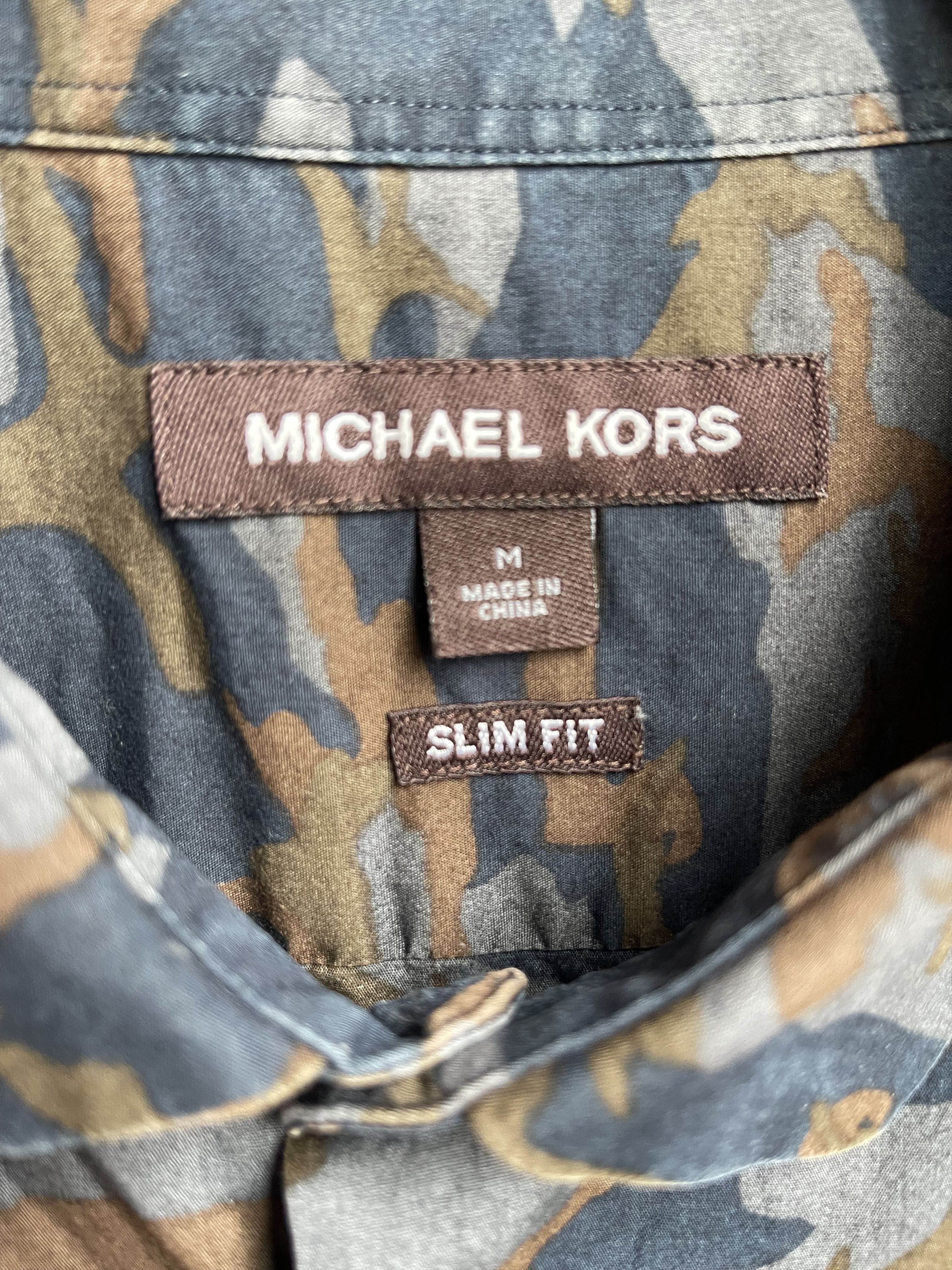 Michael Kors Michael Kors Camouflage Button Down Shirt Size 38R - 3 Thumbnail