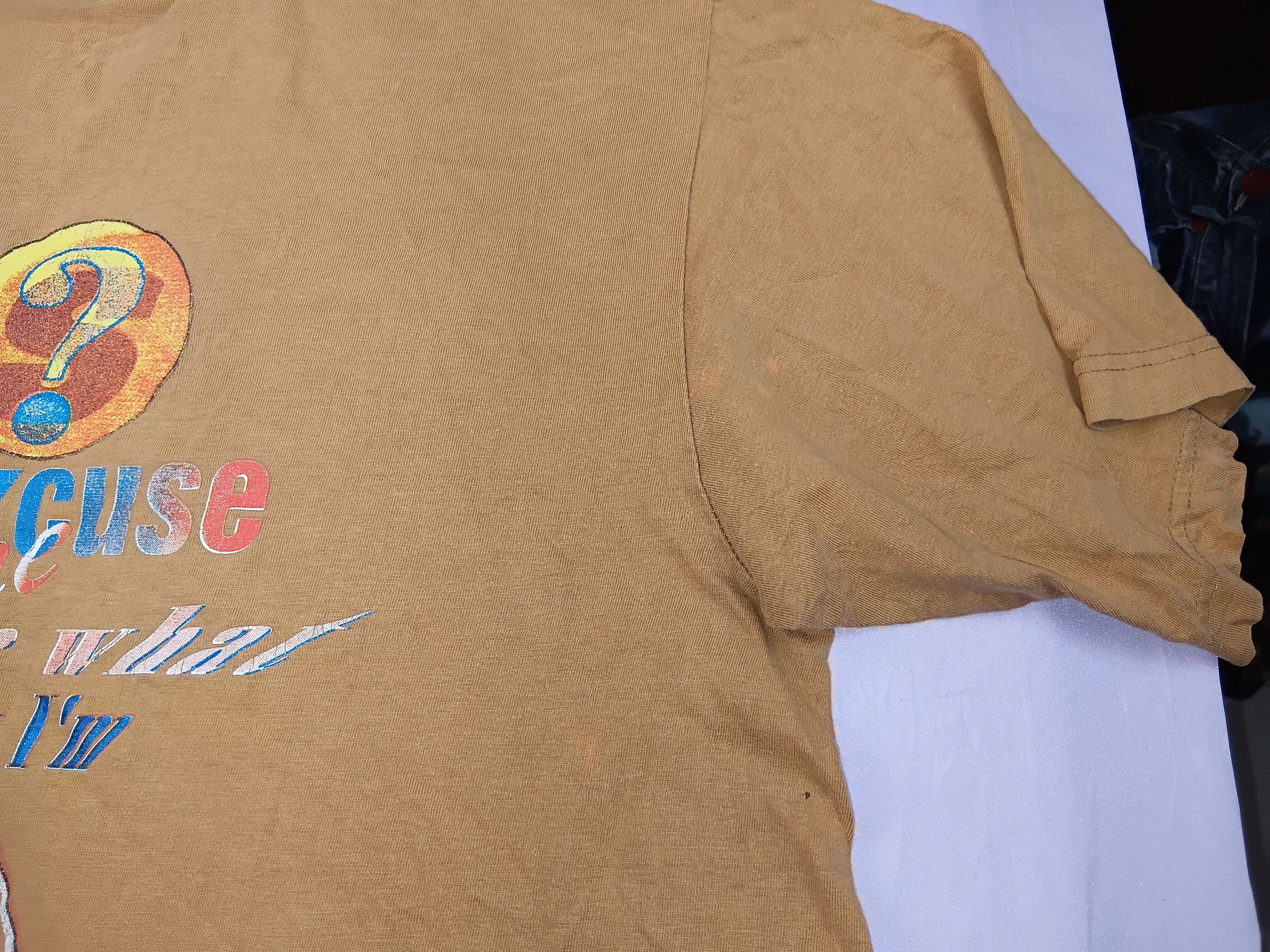 Stussy Vintage 90s Stussy 'excuse me for what I'm' T Shirt RARE! Size US XL / EU 56 / 4 - 8 Thumbnail