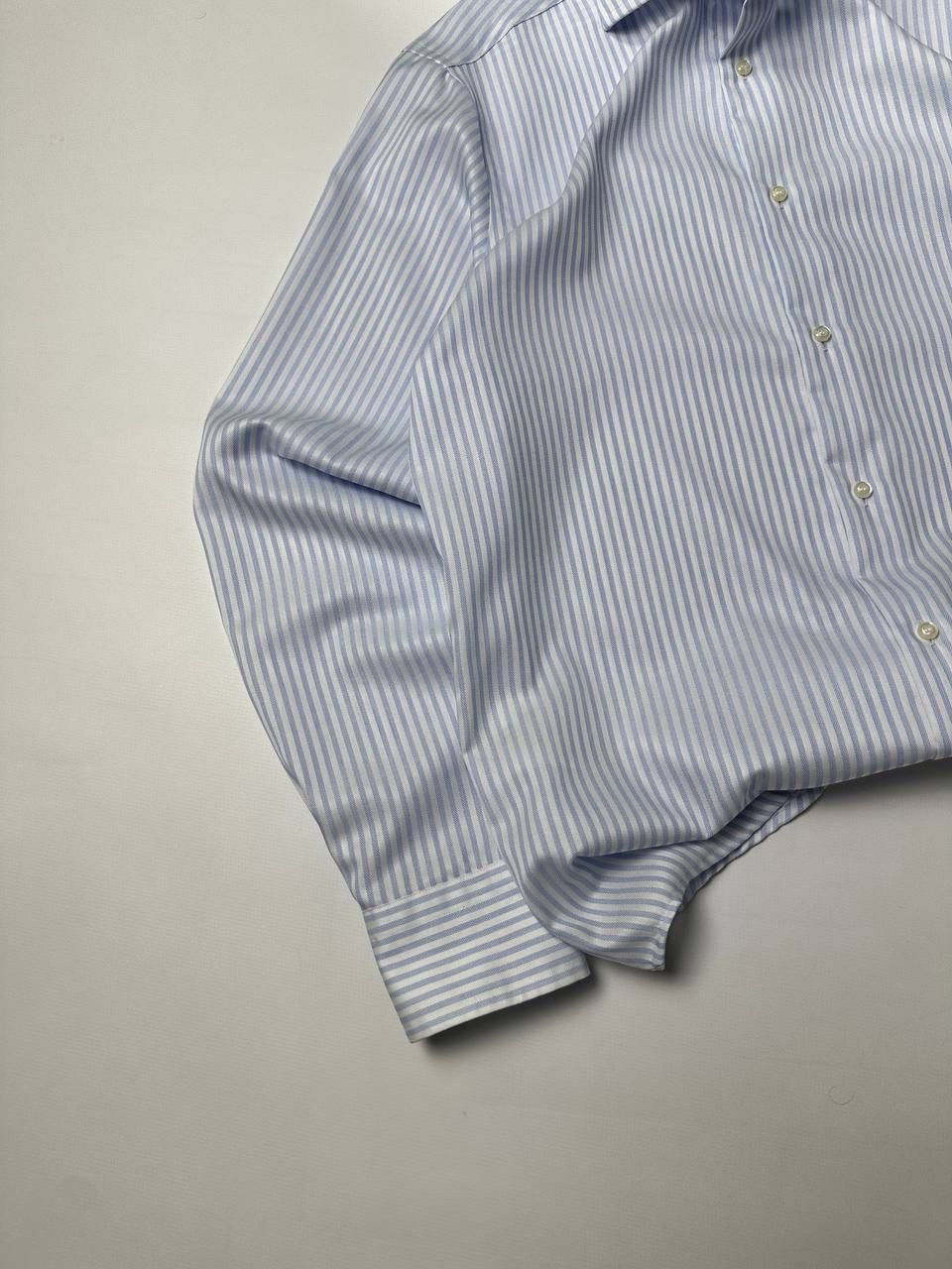 Boggi Boggi Milano Striped 90s OldMoney Vibe Blue Shirt Button Up Size US L / EU 52-54 / 3 - 2 Thumbnail