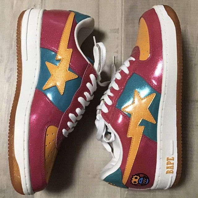 Bape × Nigo Glitter BAPE STA sneakers a bathing ape shoes NIGO Size US 10 / EU 43 - 2 Thumbnail