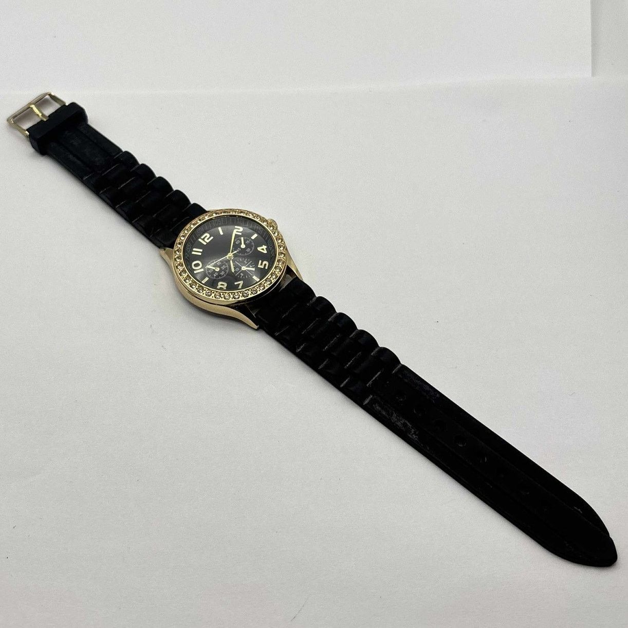 Other Gold & Black Crystal Watch Size ONE SIZE - 4 Thumbnail
