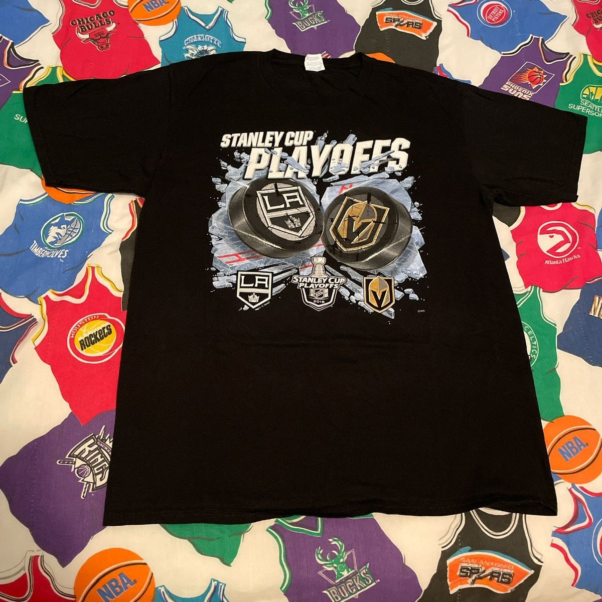 NHL 2018 NHL Vegas Golden Knights vs Los Angeles Kings Tee Size US L / EU 52-54 / 3 - 1 Thumbnail