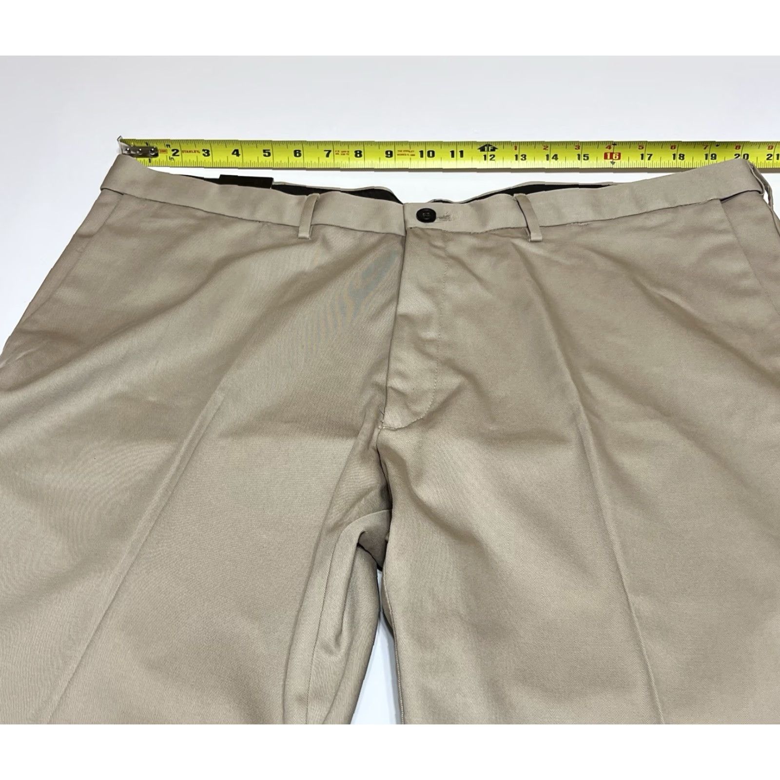 Haggar Haggar Work to Weekend Mens Pants Khaki Classic Fit 40x29 Beige Cotton Flat Front Straight Leg NWT NEW Size US 40 / EU 56 - 3 Thumbnail