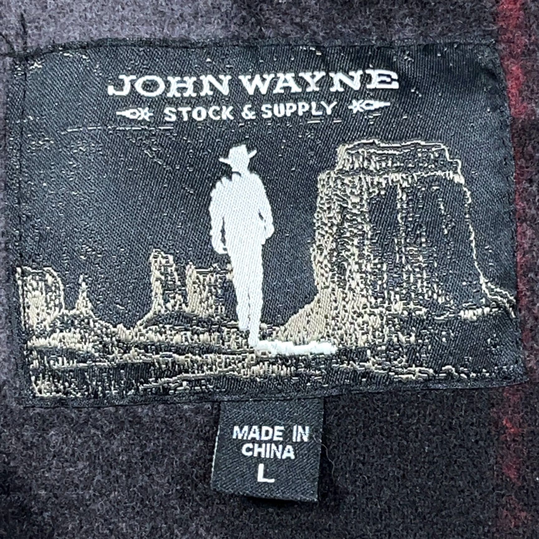 Vintage John Wayne Sweater Men Large Black Plaid Pullover Quarter Zip Sweatshirt Size US L / EU 52-54 / 3 - 3 Thumbnail