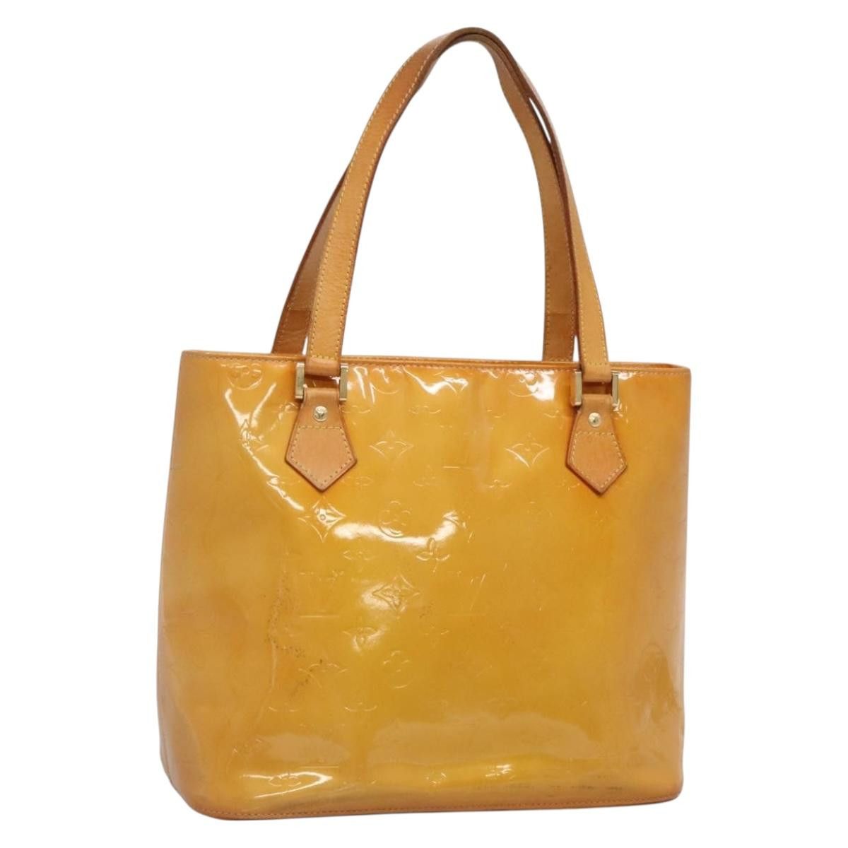 Louis Vuitton LOUIS VUITTON Monogram Vernis Houston Hand Bag Beige M91004 Size ONE SIZE - 1 Thumbnail