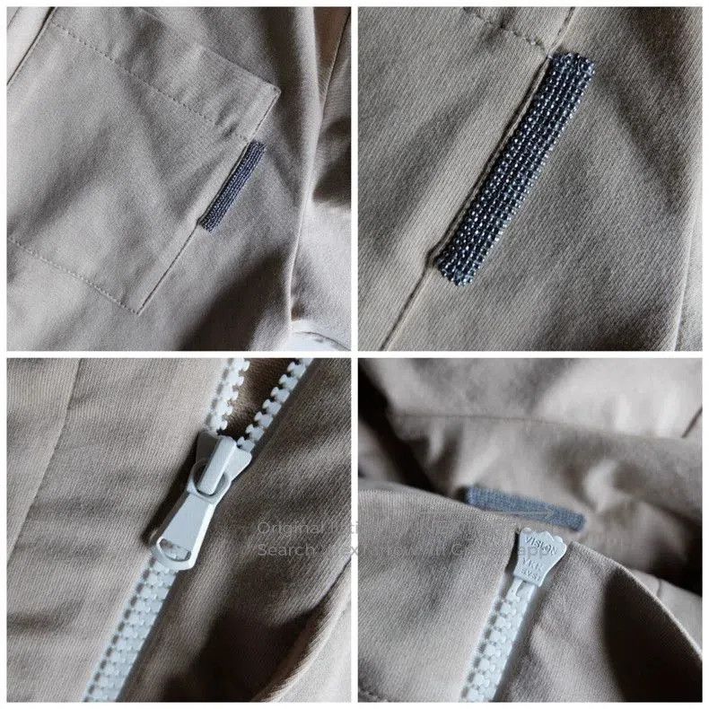 Brunello Cucinelli Brunello Cucinelli Beige Hoodie Jacket. Size US XXS / EU 40 - 2 Thumbnail