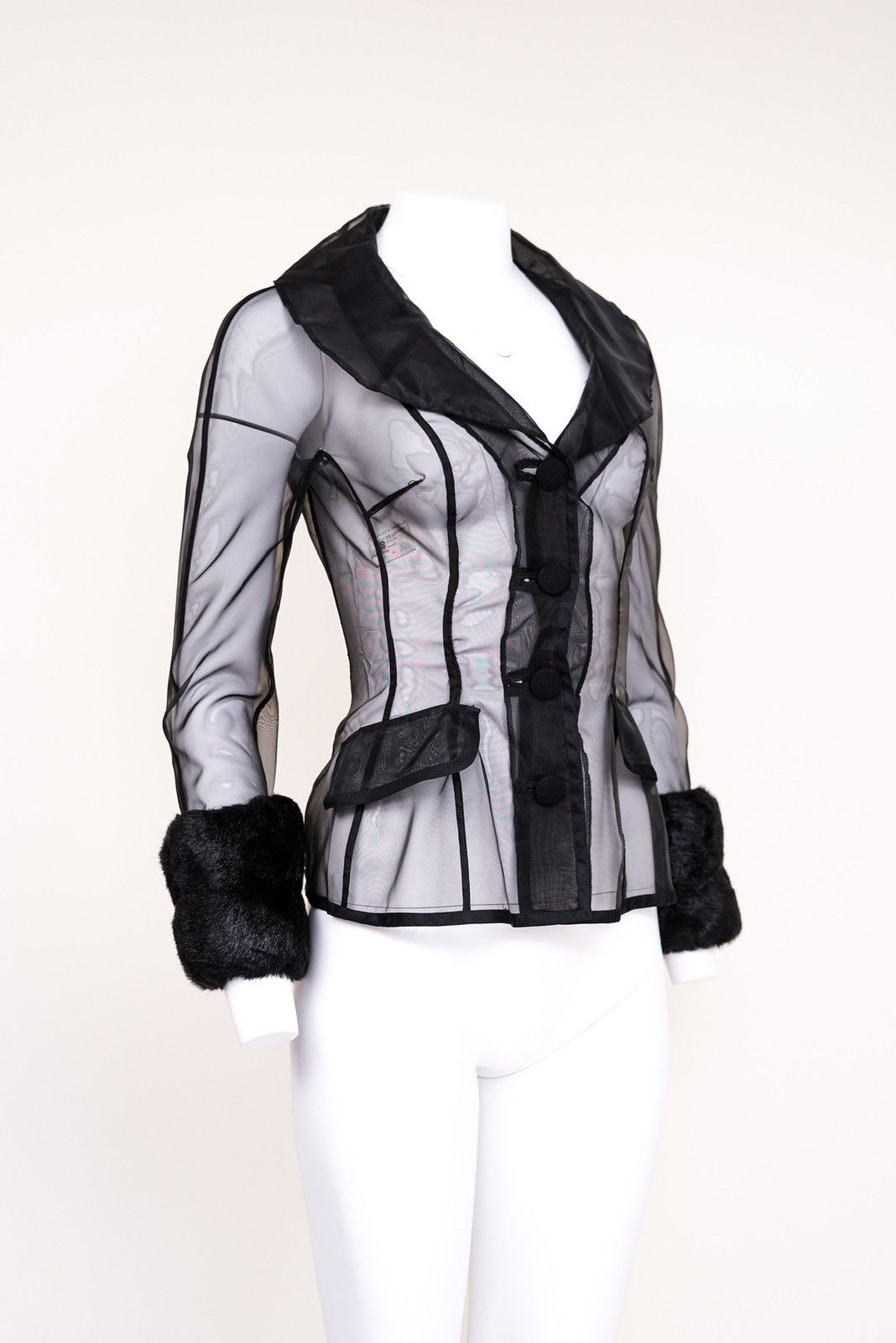 Dolce & Gabbana Dolce & Gabbana 1995 Sheer Fur Cuff Jacket Size S / US 4 / IT 40 - 3 Thumbnail
