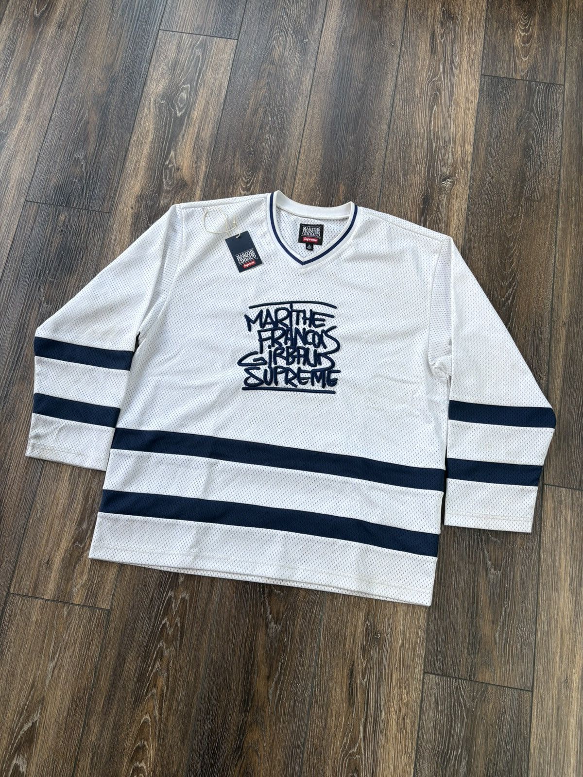 【Supreme x Marithe + Francois Girbaud】Hockey Jersey White Supreme Marithé + François Girbaud Hockey Jersey 'White