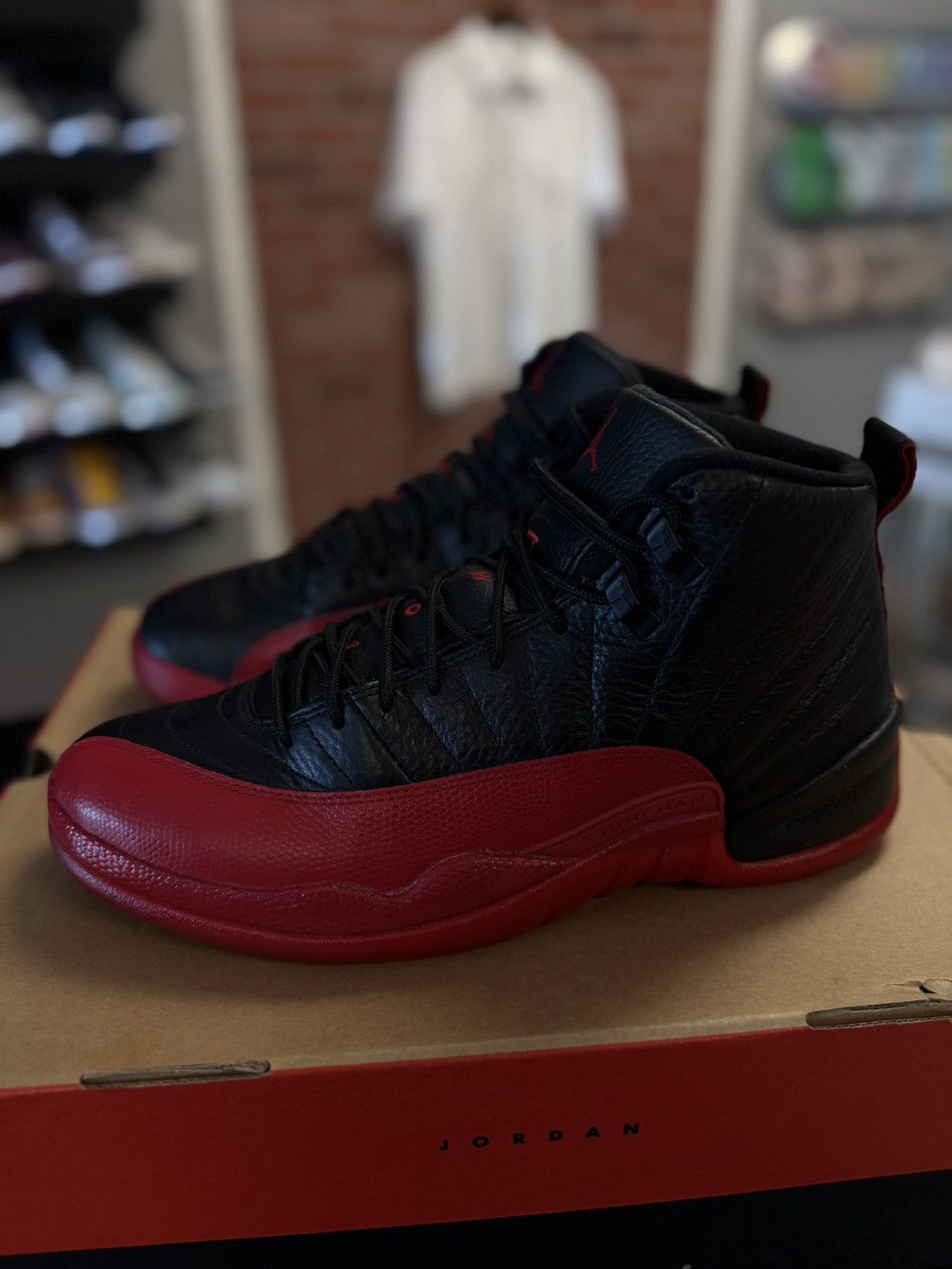 Jordan Brand × Nike Jordan 12 Flu Game (2016) 130690-002 Size 10.5 🧼 Size US 10.5 / EU 43-44 - 4 Thumbnail