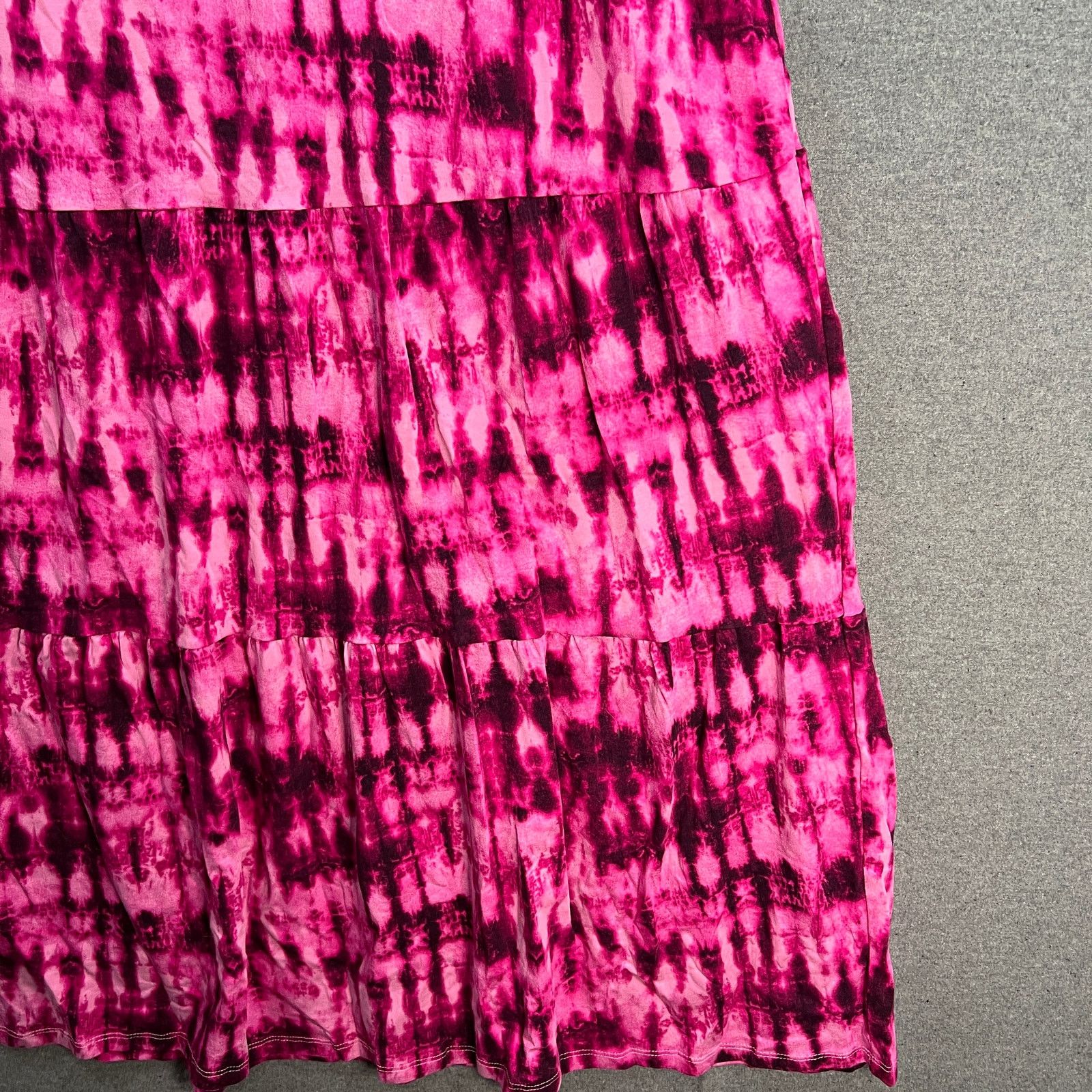 Other Denim & Co. By the Beach Jersey tered Maxi Skirt Berry Size 35" - 7 Thumbnail
