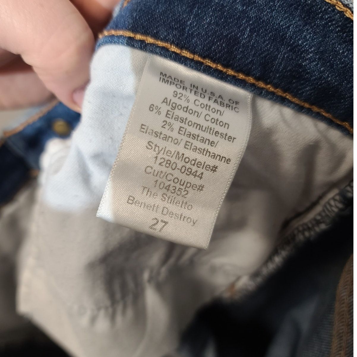Current/Elliot Current Elliott The Stiletto Jean Bennett Destroy Size 27 Size 27" / US 4 / IT 40 - 6 Thumbnail