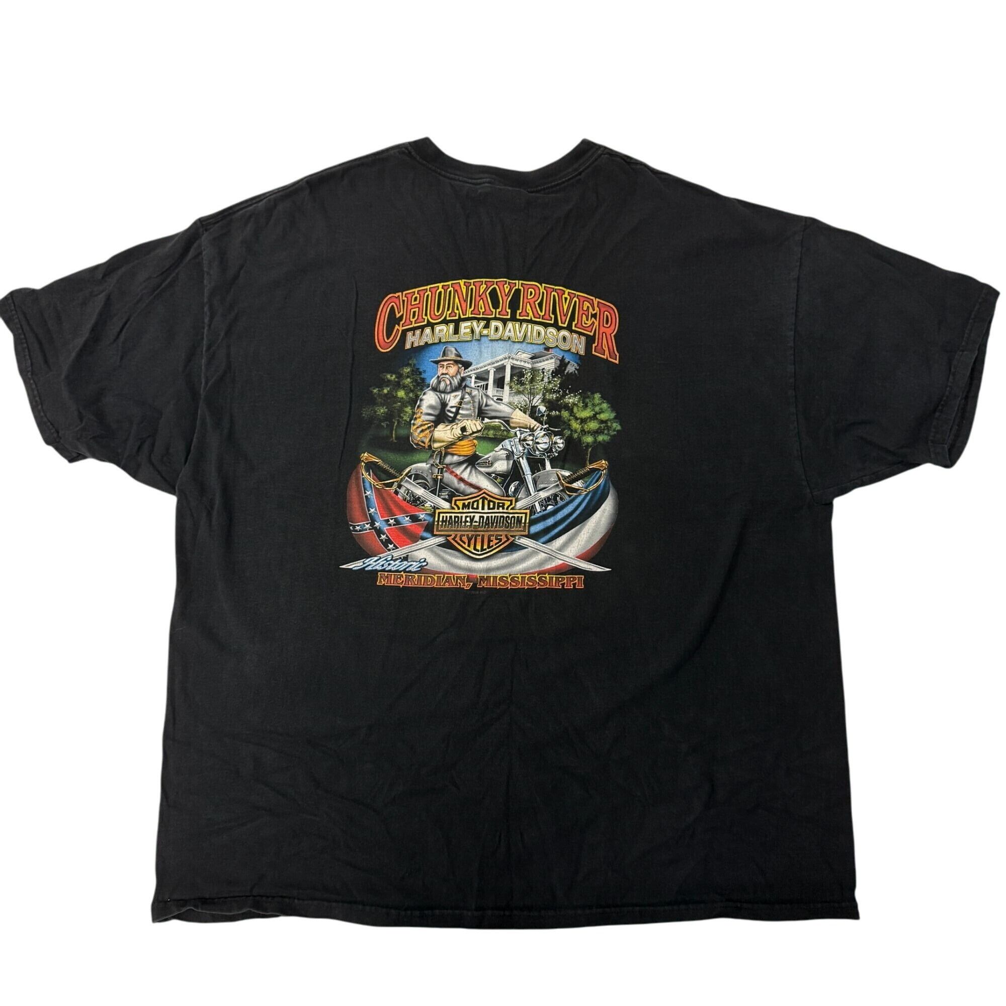 Harley Davidson H-D Historic CHUNKY RIVER CONFEDERATE SOLDIER Biker Shirt 3X Size US XXL / EU 58 / 5 - 3 Thumbnail