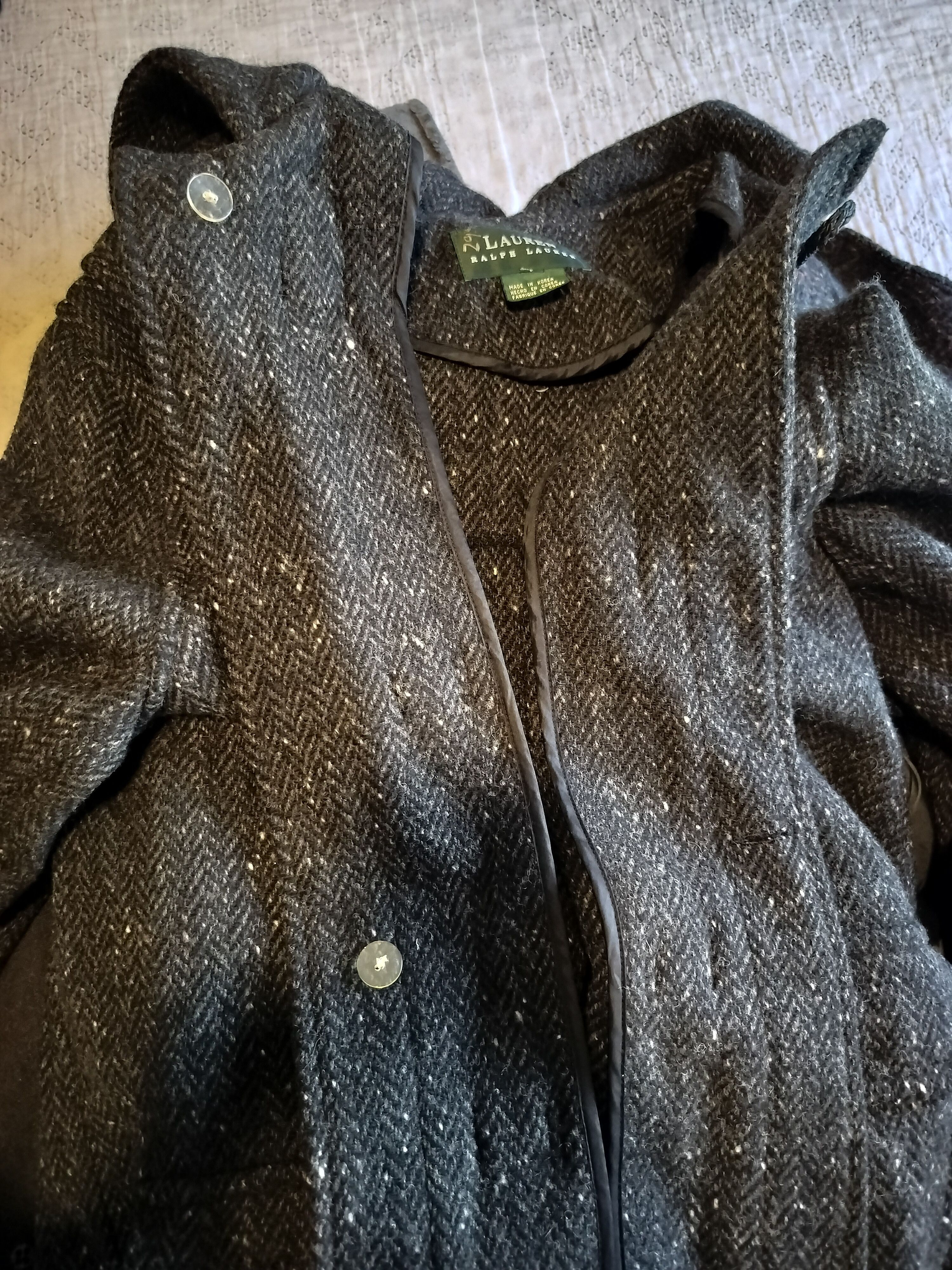Lauren Ralph Lauren Lauren 100% New York Wool Women's Coat With A Hood Size L / US 10 / IT 46 - 3 Thumbnail