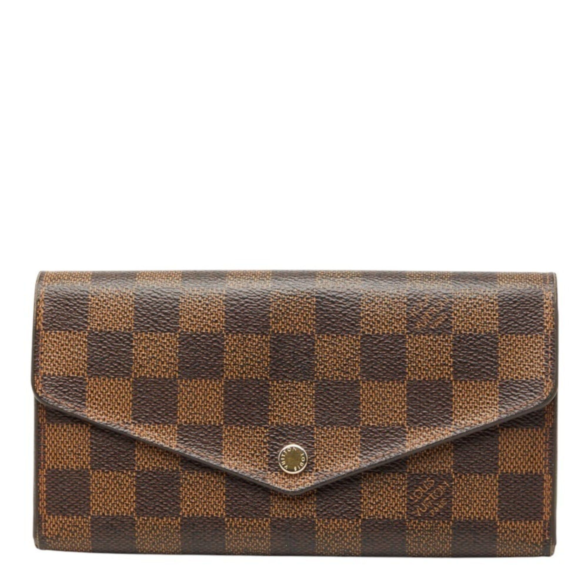 Louis Vuitton Louis Vuitton Damier Portefeuille Sarah Long Wallet N63209 Brown Leather Women's LOUIS VUITTON Size ONE SIZE - 1 Thumbnail