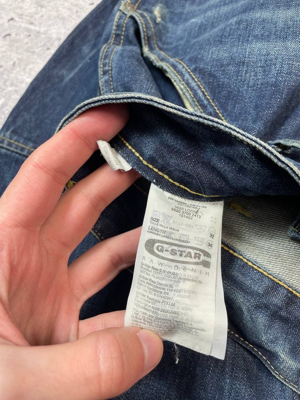 G-Star Vintage G Star Raw Elwood Biker Knee Denim Jeans Y2K Size US 32 / EU 48 - 8 Thumbnail