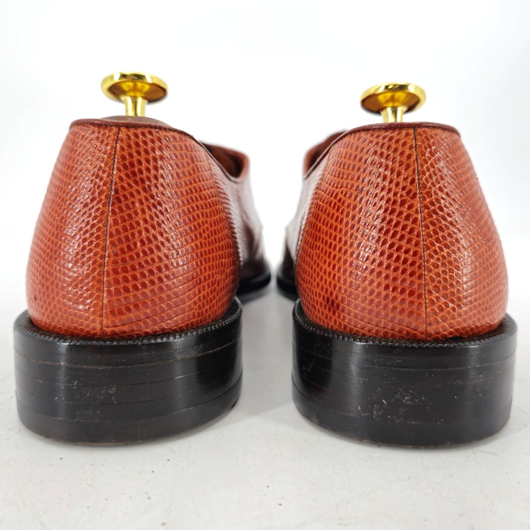 Other NEW Exotic Teju Lizard Monk Strap Loafers Mens 11.5 PALOMINO Size US 11.5 / EU 44-45 - 7 Thumbnail