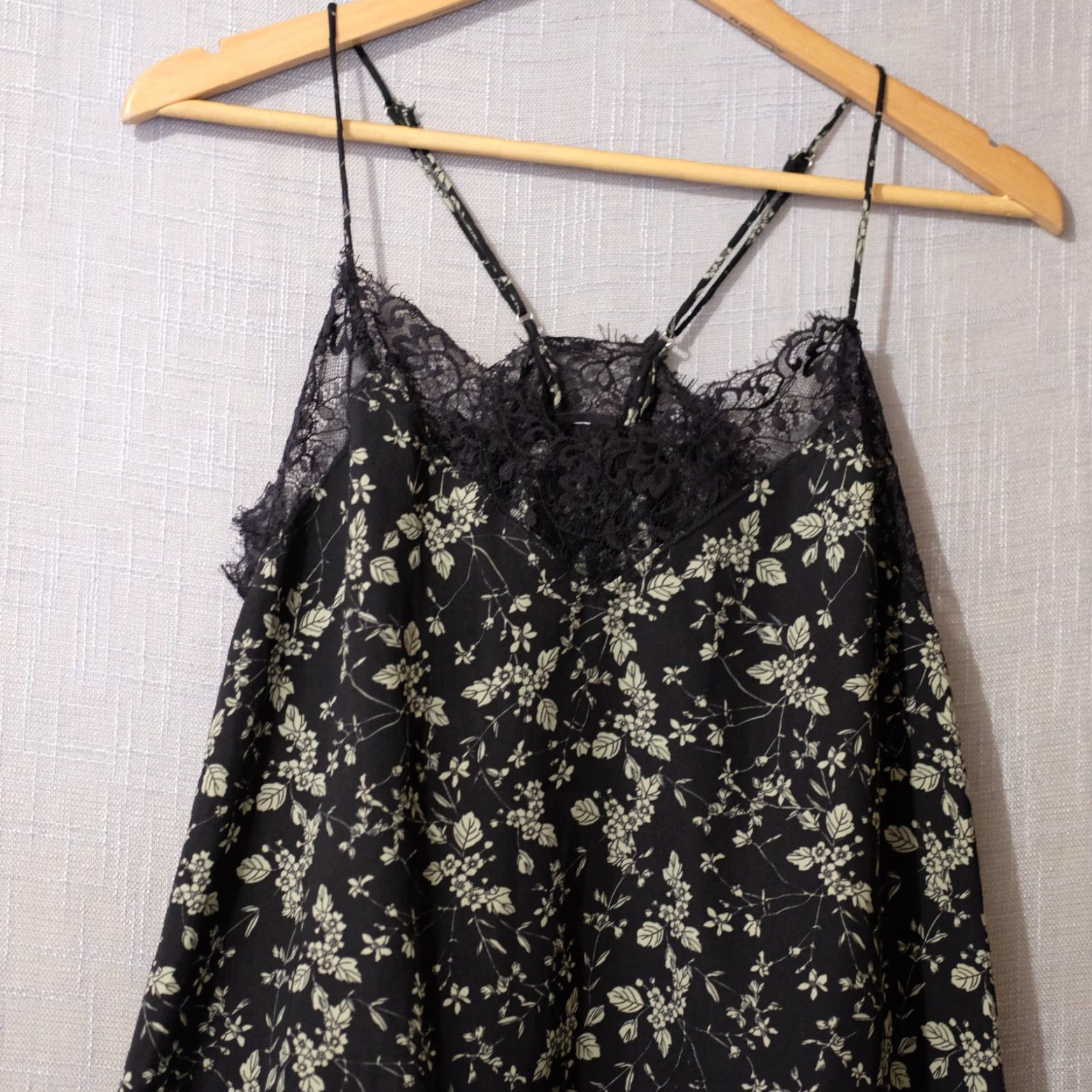 Vintage EUC Reset by Jane Lace trim Spaghetti Strap Cami Top Floral Women's M #H85-8 Size M / US 6-8 / IT 42-44 - 2 Thumbnail
