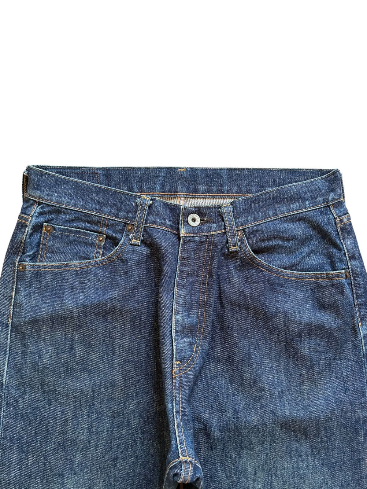 Japanese Brand Vintage Japanese Brand Blue Wash Distressed Baggy Jeans Size 32" / US 10 / IT 46 - 4 Thumbnail