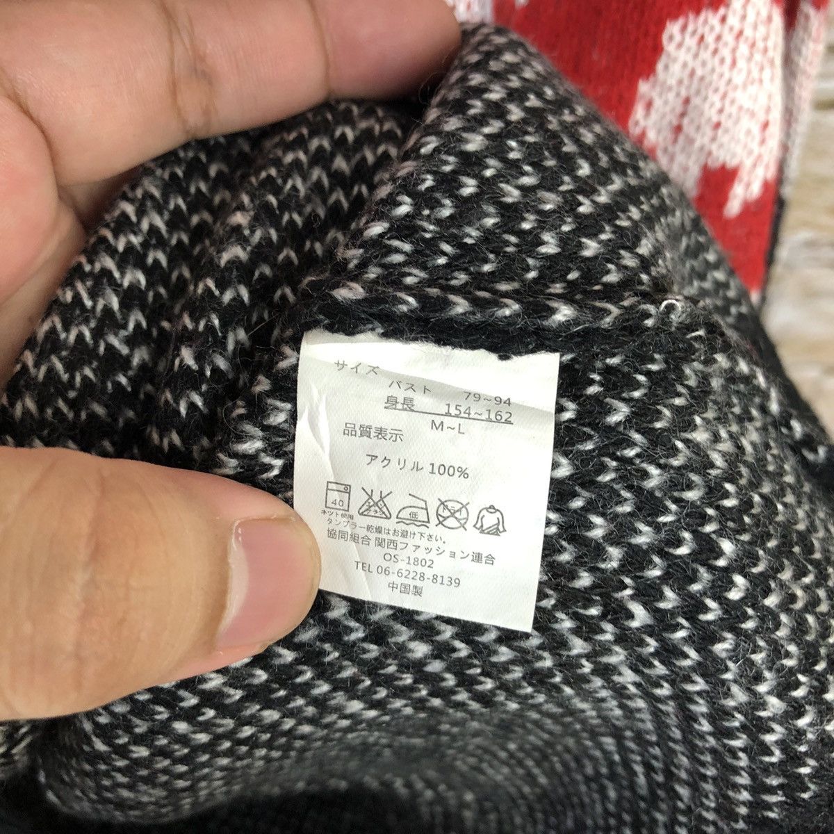 Homespun Knitwear × Japanese Brand KJ Collection Red Knitwear #A1107 Size M / US 6-8 / IT 42-44 - 11 Thumbnail