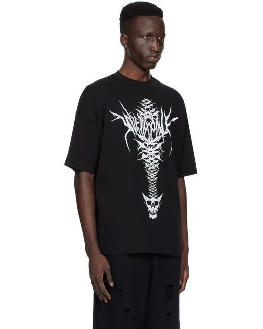WE11DONE o1mris0824 Skull Print T-Shirt in Black Size US S / EU 44-46 / 1 - 5 Thumbnail