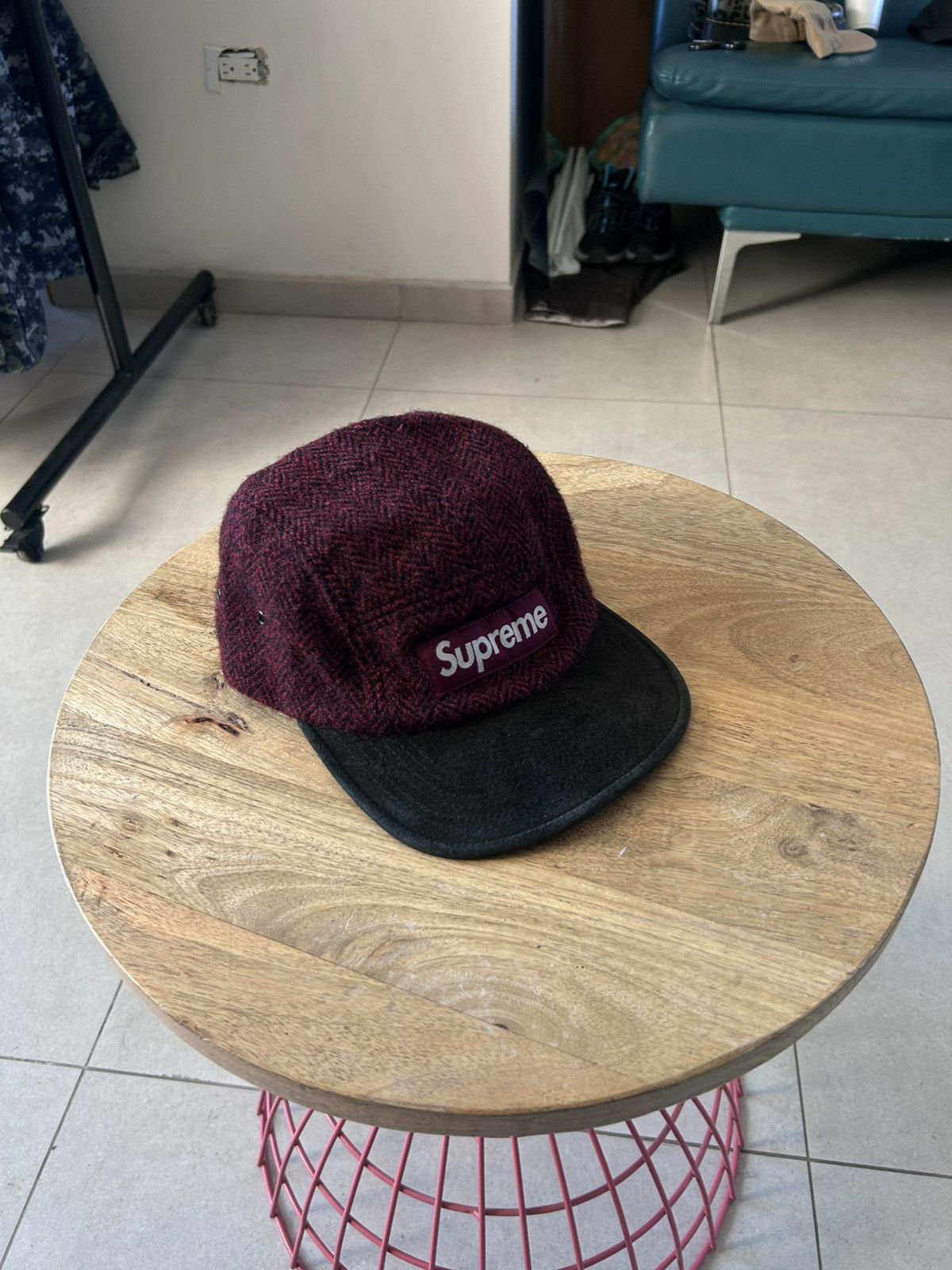 Supreme Supreme FW2012 Harey Tweed Herringbone Camp Cap Size ONE SIZE - 2 Thumbnail