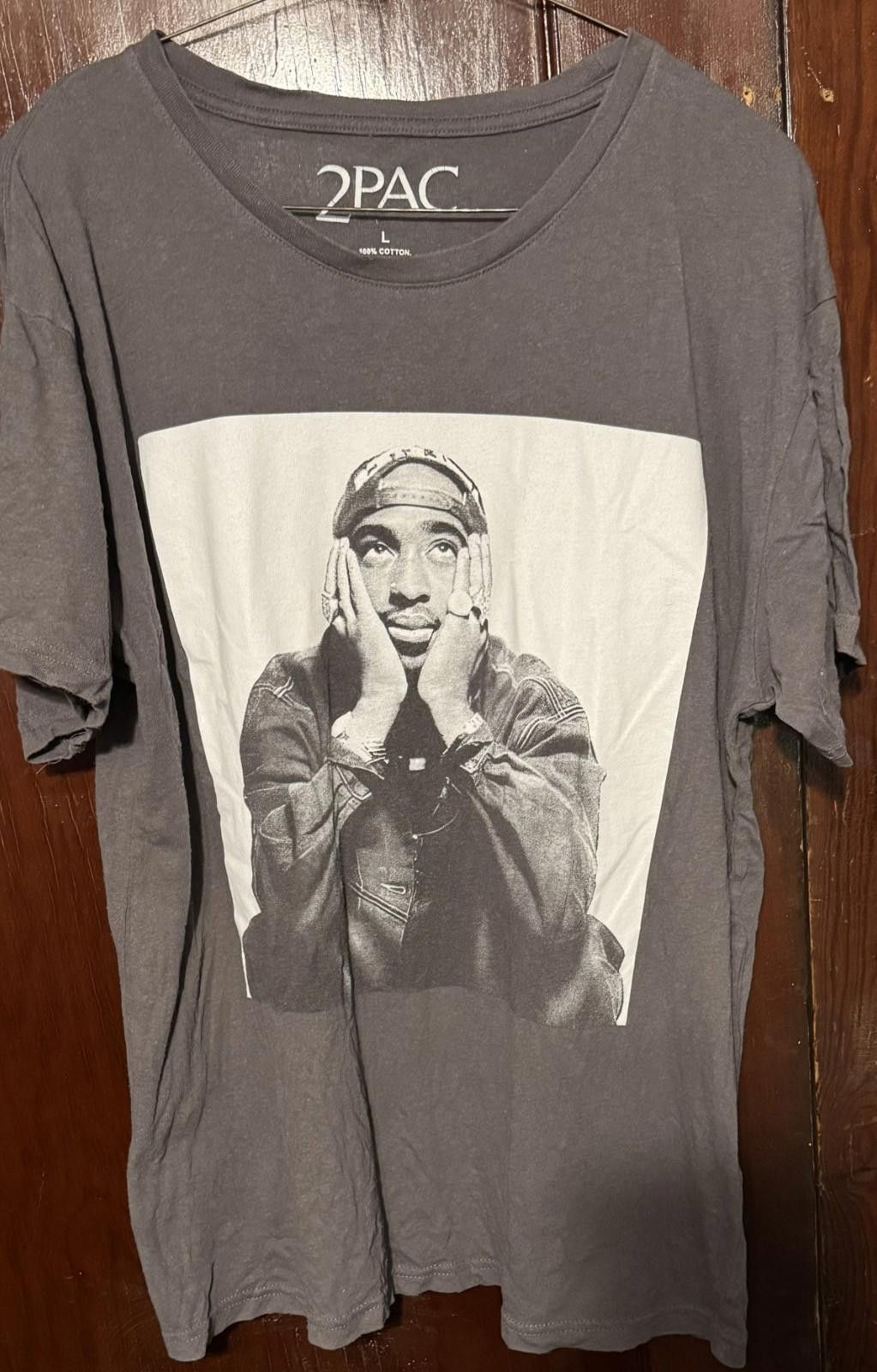 The Unbranded Brand Tupac Shakur t-shirt Gray Men's size L Size US L / EU 52-54 / 3 - 1 Thumbnail