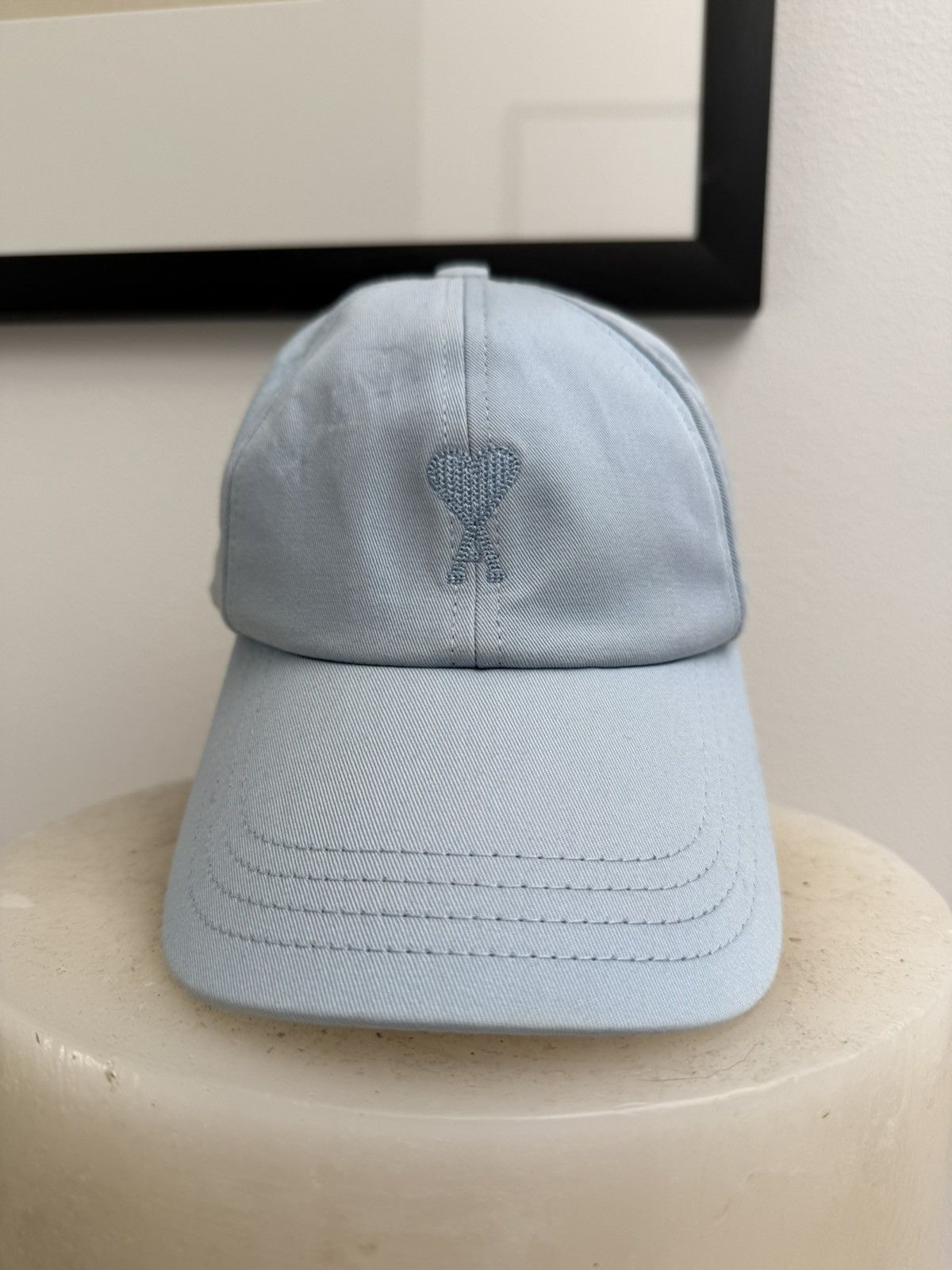 AMI AMI Paris Heart Logo Cap – Light Blue Size ONE SIZE - 2 Thumbnail
