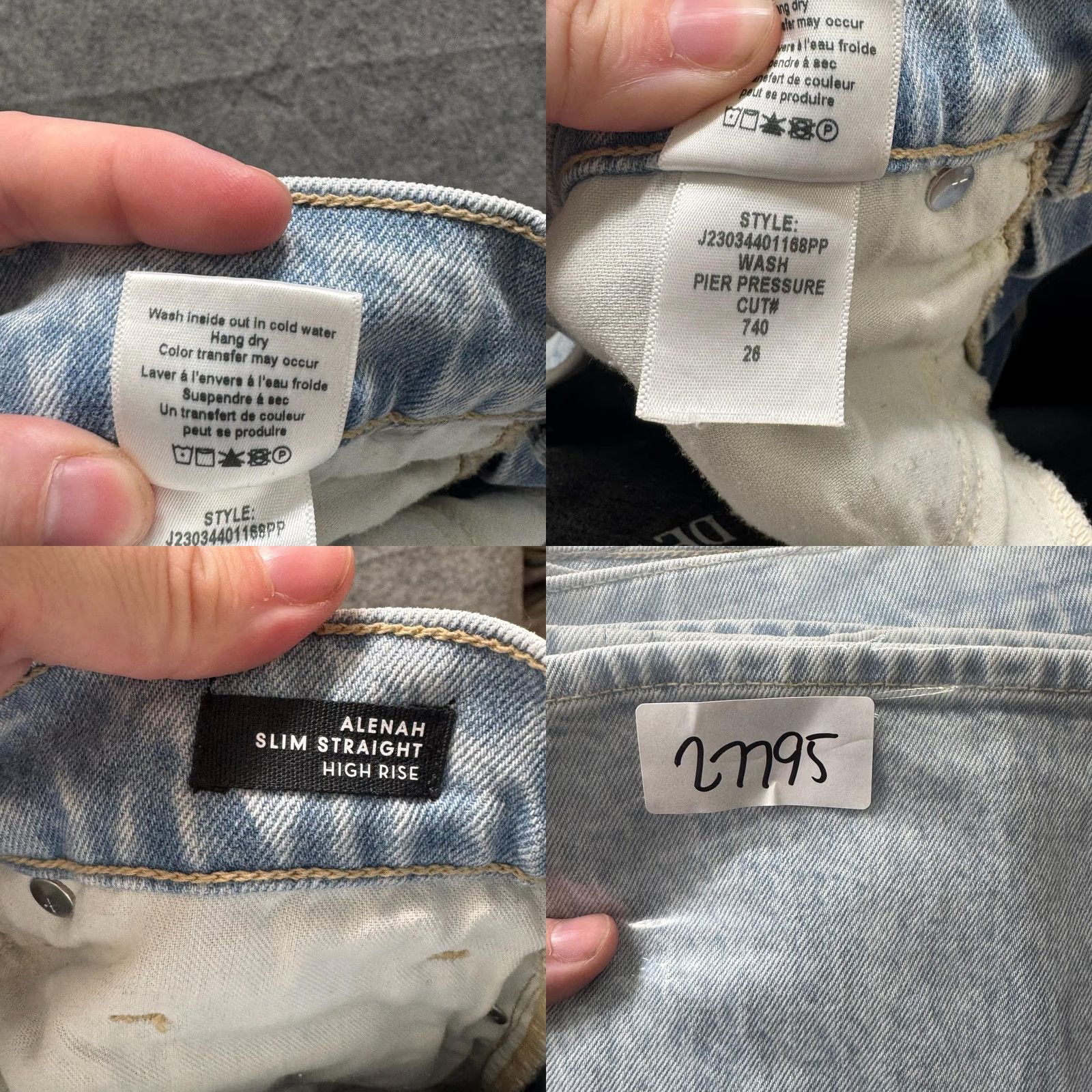 Veronica Beard VERONICA BEARD Alenah Slim Straight High Rise Jeans Womens 26 Blue Pier Pressure Denim 5-Pocket Stretch Cotton Size 26" / US 2 / IT 38 - 9 Thumbnail