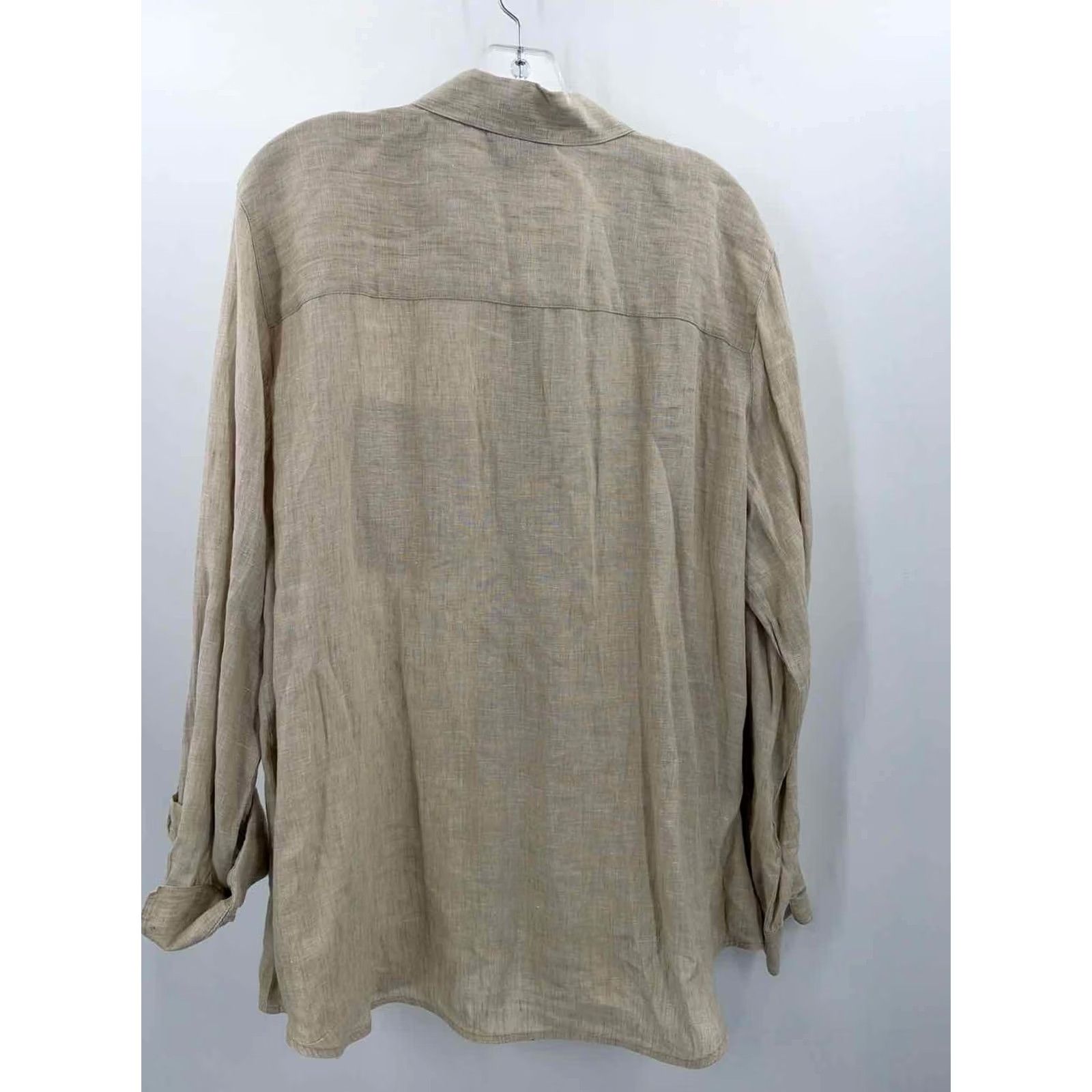 Vintage Foxcroft Button Down Tan Size 18W Plus Size XXL / US 16-18 / IT 52-54 - 2 Thumbnail