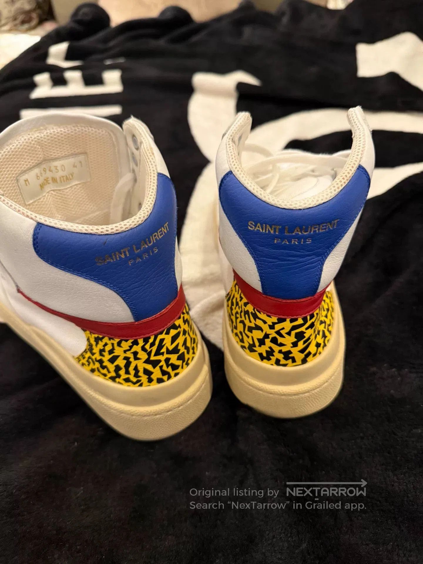 Saint Laurent Paris Saint Laurent High-Top Sneakers with Print. Size US 8 / EU 41 - 5 Thumbnail