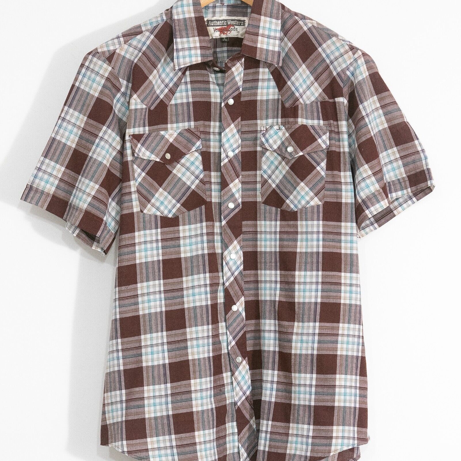 Vintage Vintage Western Pearl Snap Button Up Shirt Large - Cowboy Size US L / EU 52-54 / 3 - 2 Thumbnail