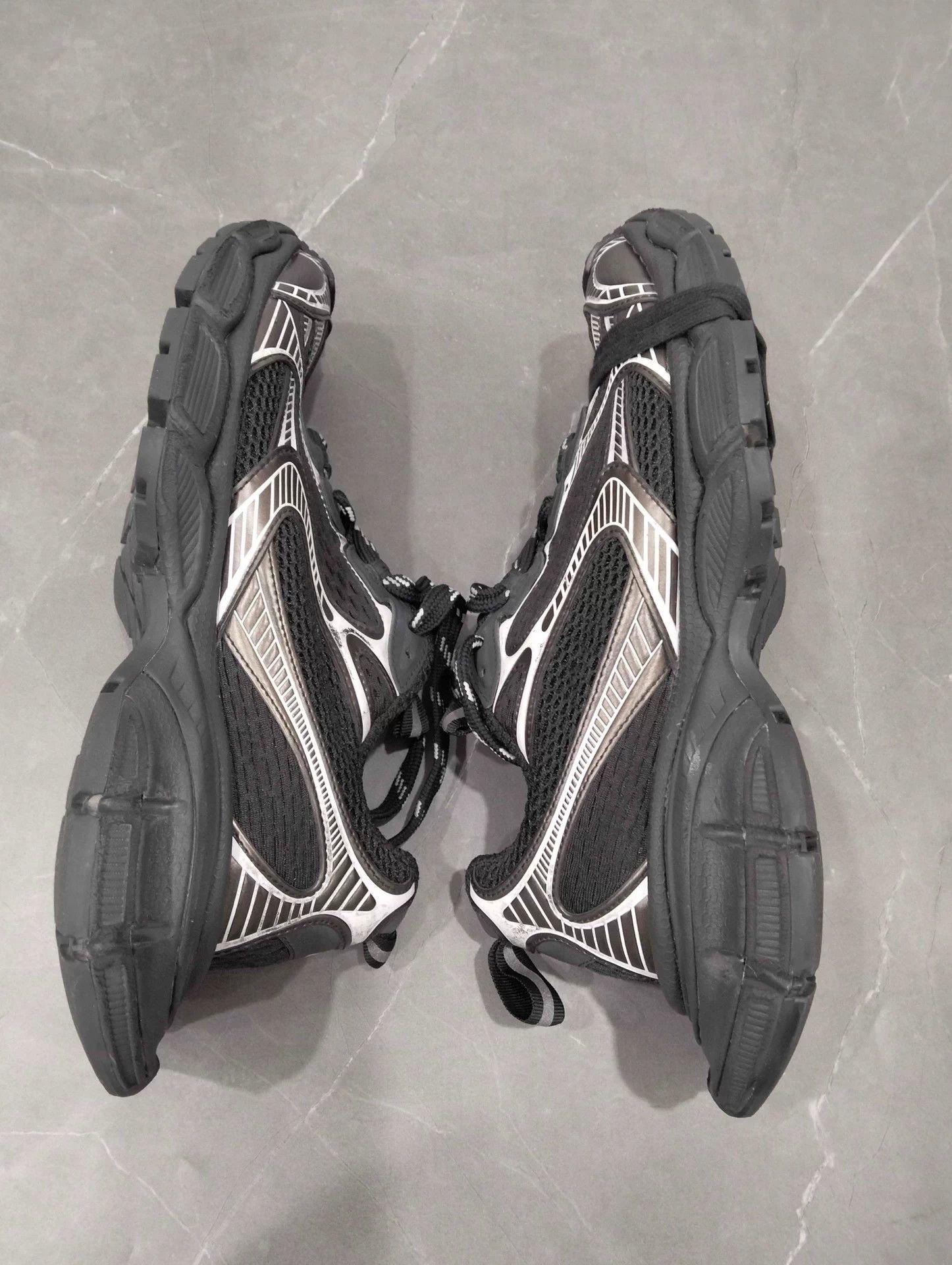 Balenciaga BALENCIAGA 3XL 40 Black Silver Size US 7 / EU 40 - 3 Thumbnail