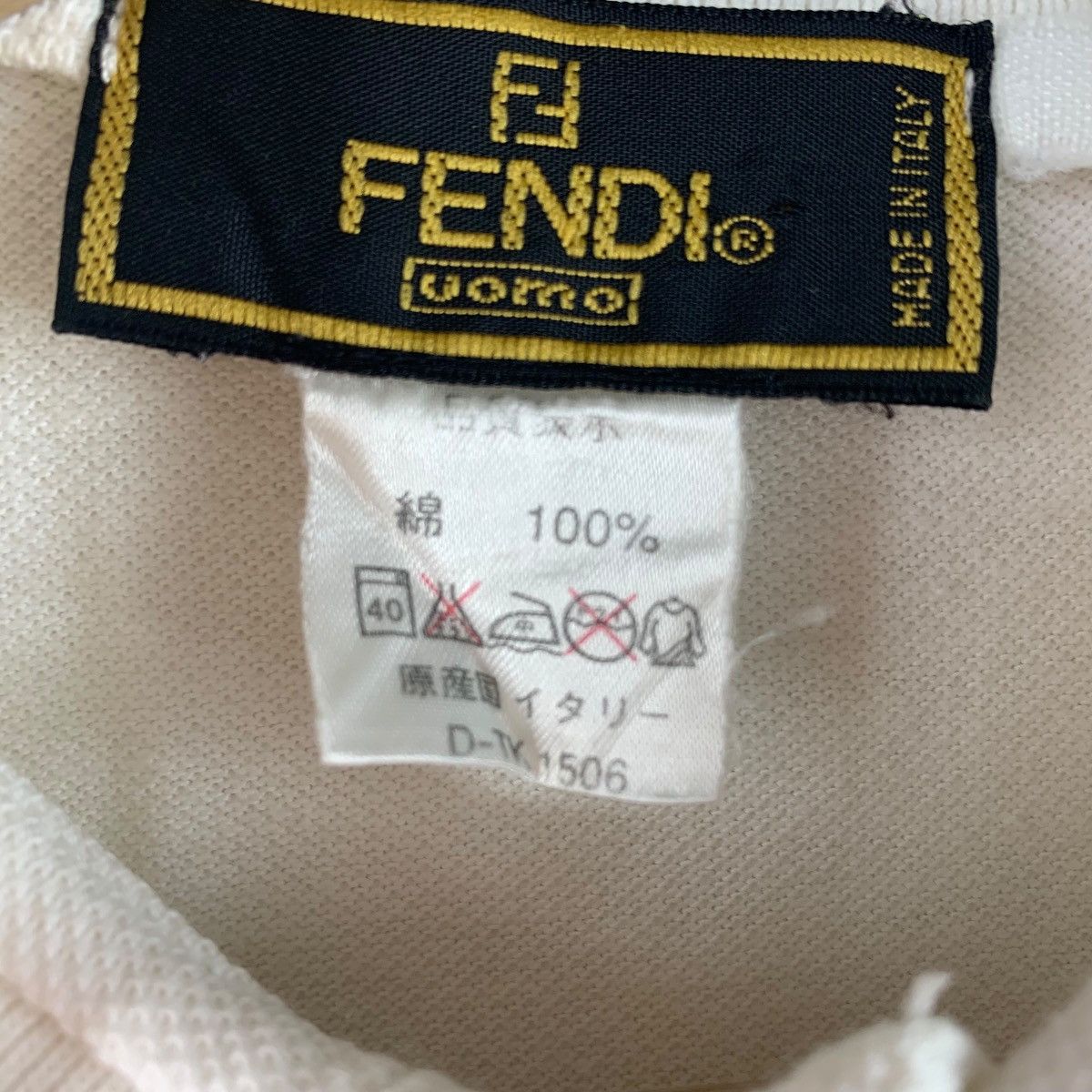 Designer × Fendi × Vintage Vintage FENDI small embroidery polo tee Size US M / EU 48-50 / 2 - 9 Thumbnail