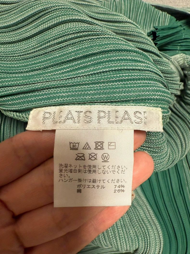 Issey Miyake Issey Miyake size:3 Green cotton-mixed top Size XS / US 0-2 / IT 36-38 - 3 Thumbnail