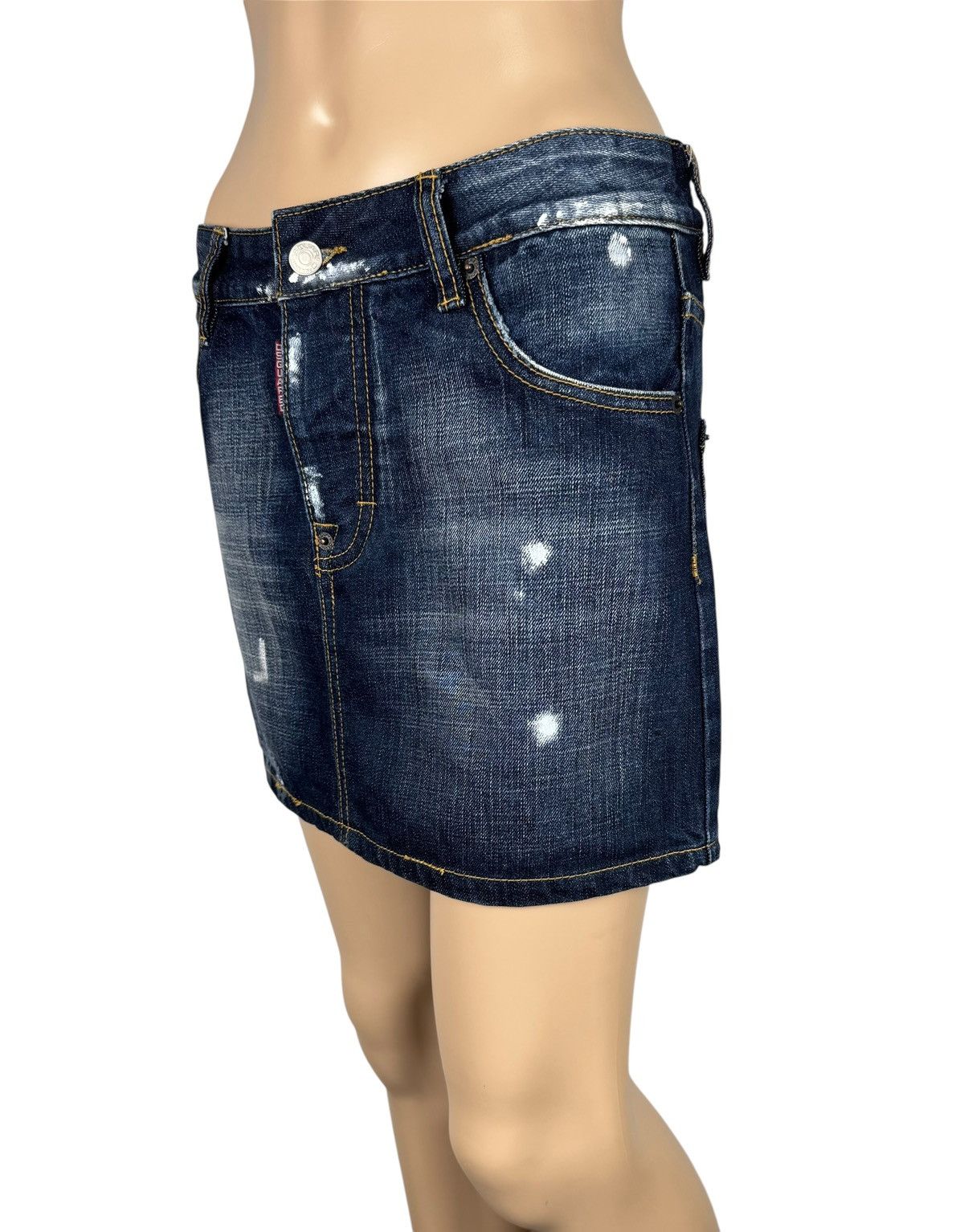 Dsquared2 Daquared Denim Mini Skirt Logo size XS Distressed Size 26" / US 2 / IT 38 - 7 Thumbnail