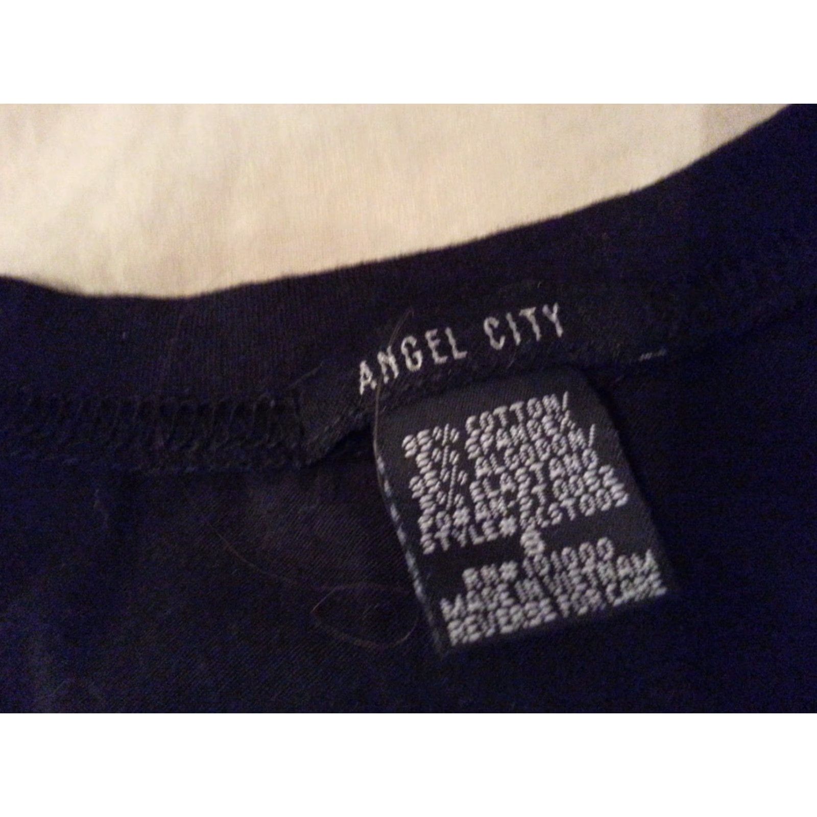 Vintage Womens Jersey Shirt Black Cotton S New Jersey Angel City Dirty Size M / US 6-8 / IT 42-44 - 3 Thumbnail