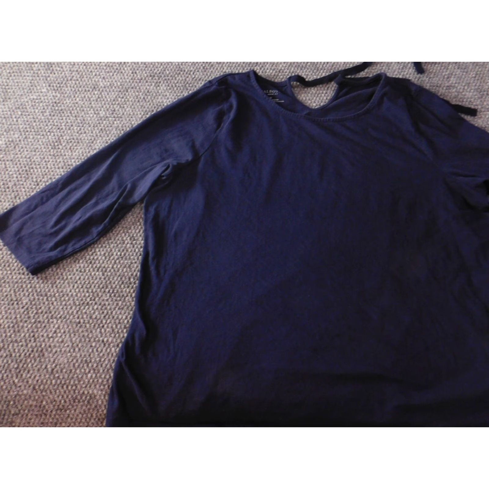 Talbots Talbots Blouse 2X Women Blue Pullover Crew Neck Casual Shirt пластиков Size XXL / US 16-18 / IT 52-54 - 3 Thumbnail