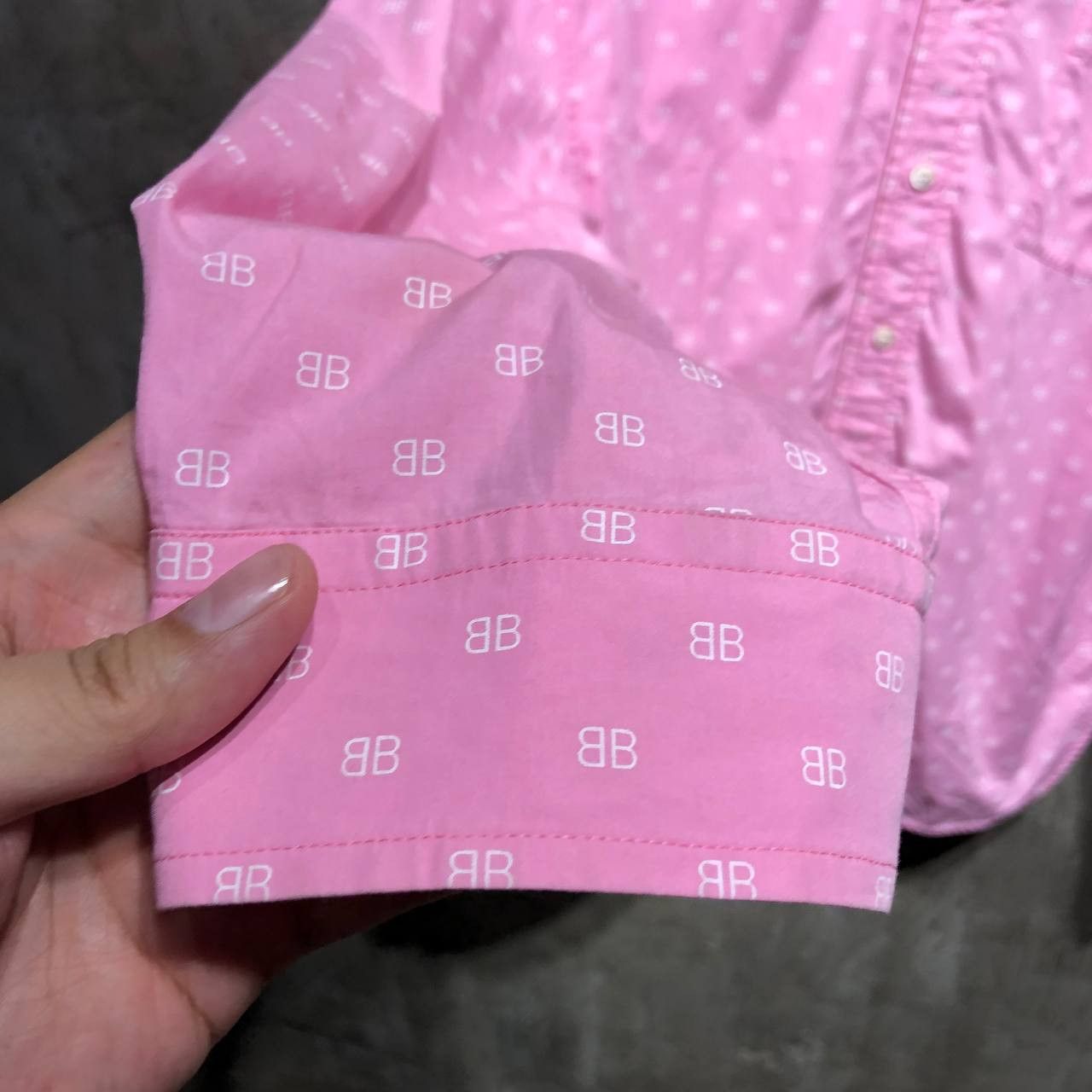 Balenciaga Balenciaga BB logo all over print poplin shirt Size L / US 10 / IT 46 - 7 Thumbnail