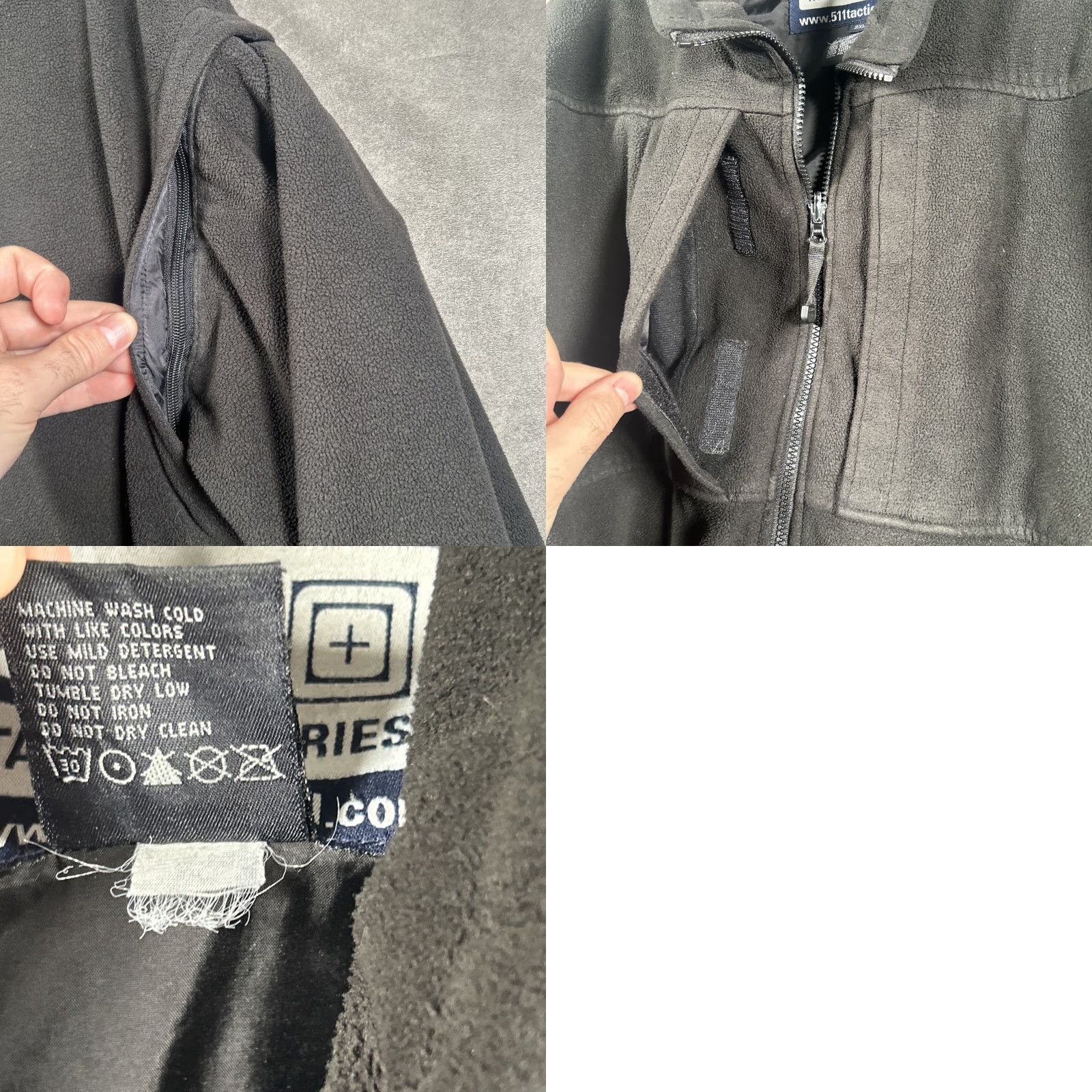 Vintage 5.11 Tactical Jacket Mens 2XL Black Full Zip Pockets Removable Sleeves Military Jacket Outdoor Utility First Responder Size US XXL / EU 58 / 5 - 8 Thumbnail