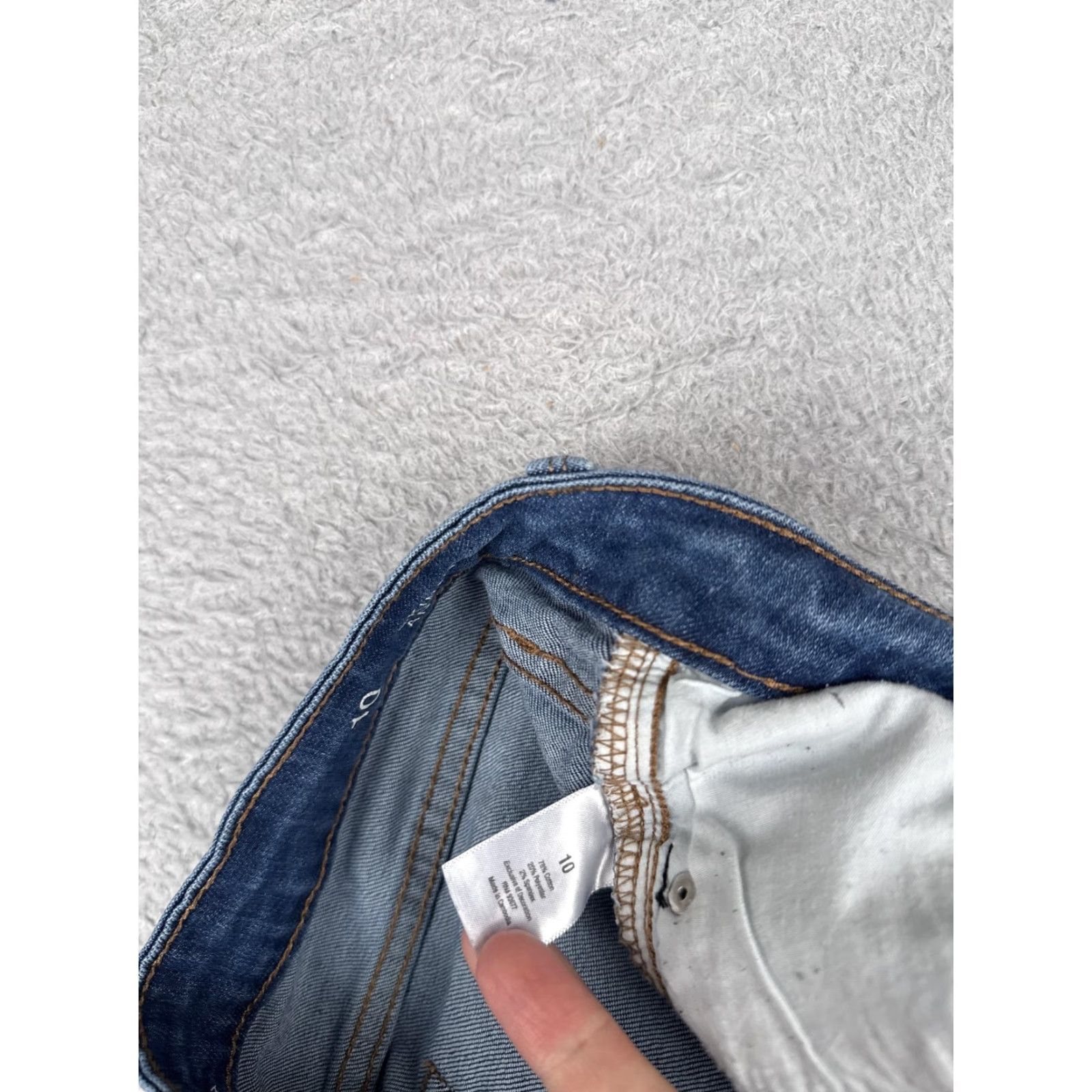 Vintage a.n.a A New Approach Jeans Womens 10 Blue Skinny Ankle Side Stripe Distressed Size 32" / US 10 / IT 46 - 7 Thumbnail
