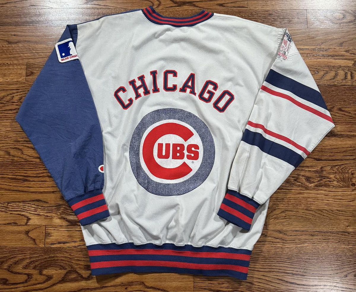 Champion Vintage Champion Chicago Cubs Split Crewneck (Size L) Size US L / EU 52-54 / 3 - 2 Thumbnail