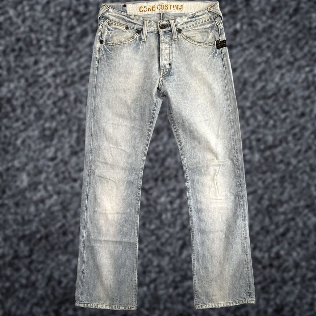 G-Star G-Star RAW Jeans Mens 32x36 Light Wash Straight Leg Core Custom Denim Distressed Jeans Size US 32 / EU 48 - 1 Thumbnail