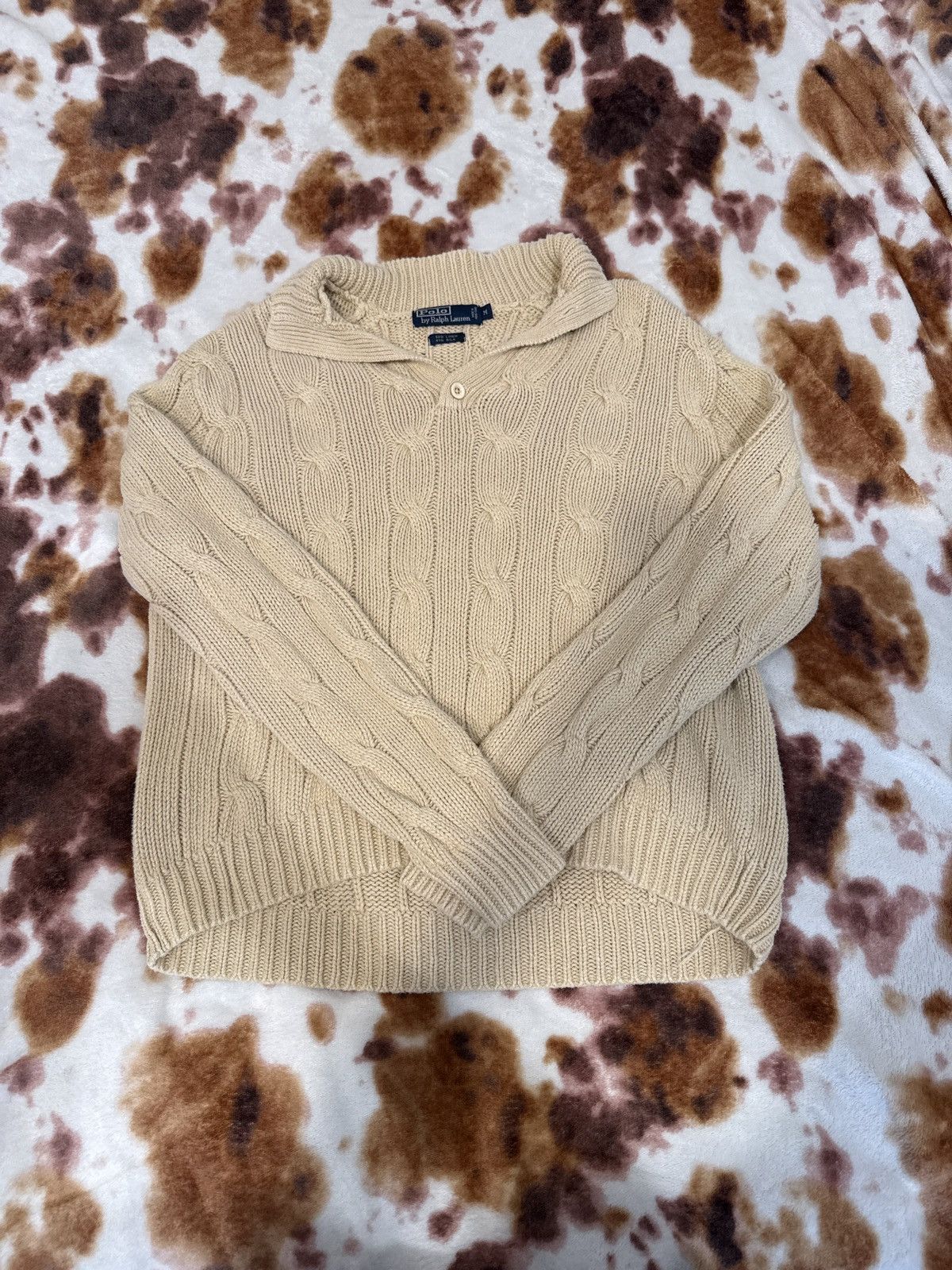 Polo Ralph Lauren Vintage Polo Ralph Lauren Silk CableKnit Sweater Size US M / EU 48-50 / 2 - 1 Thumbnail