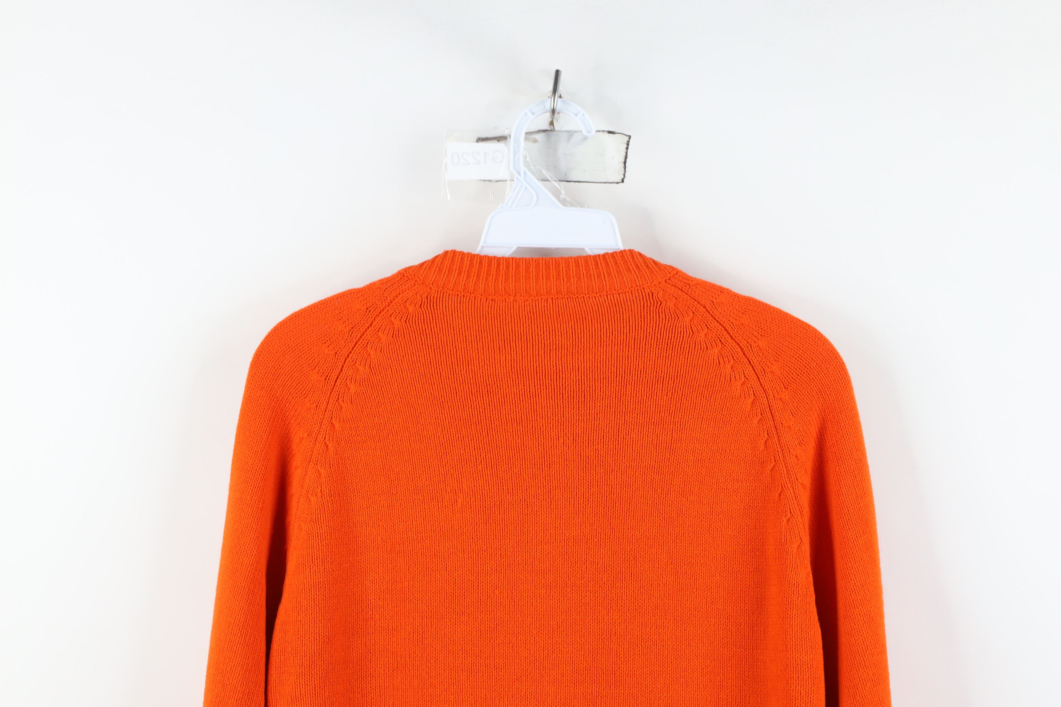 Vintage Vintage 60s Streetwear Cable Knit Cardigan Sweater Orange Size XS / US 0-2 / IT 36-38 - 11 Thumbnail